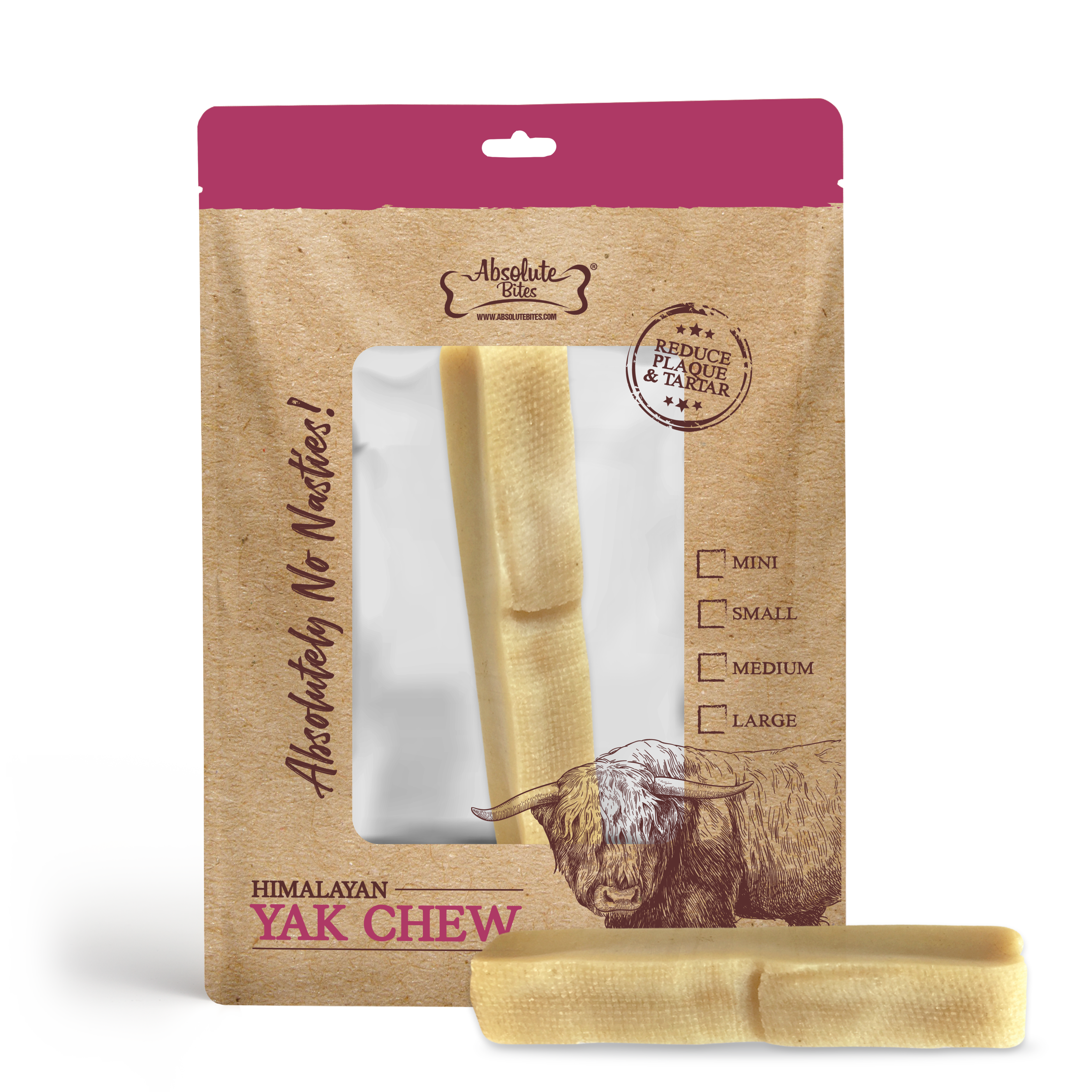 Absolute Bites Organic Himalayan YakChew (Large) 1pc