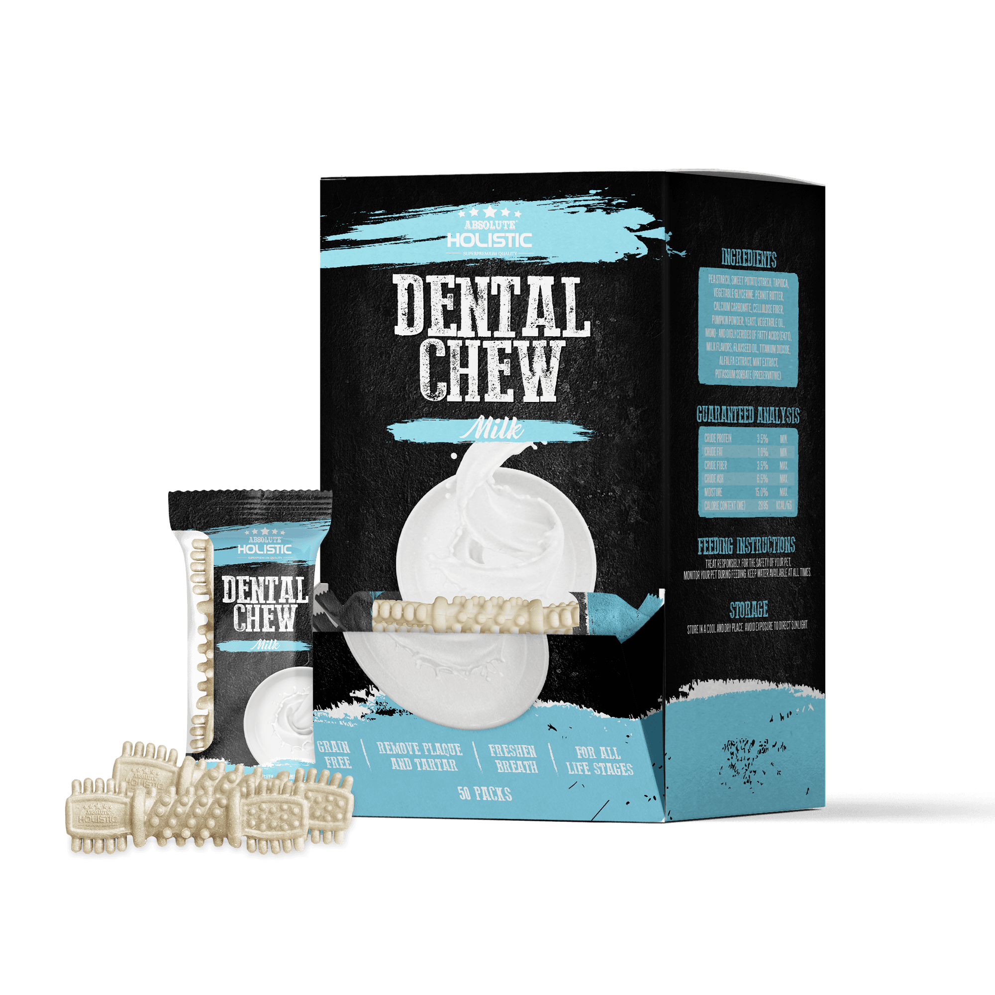 Absolute Holistic Milk Dental Chew 4" (25g/pc) (Box)