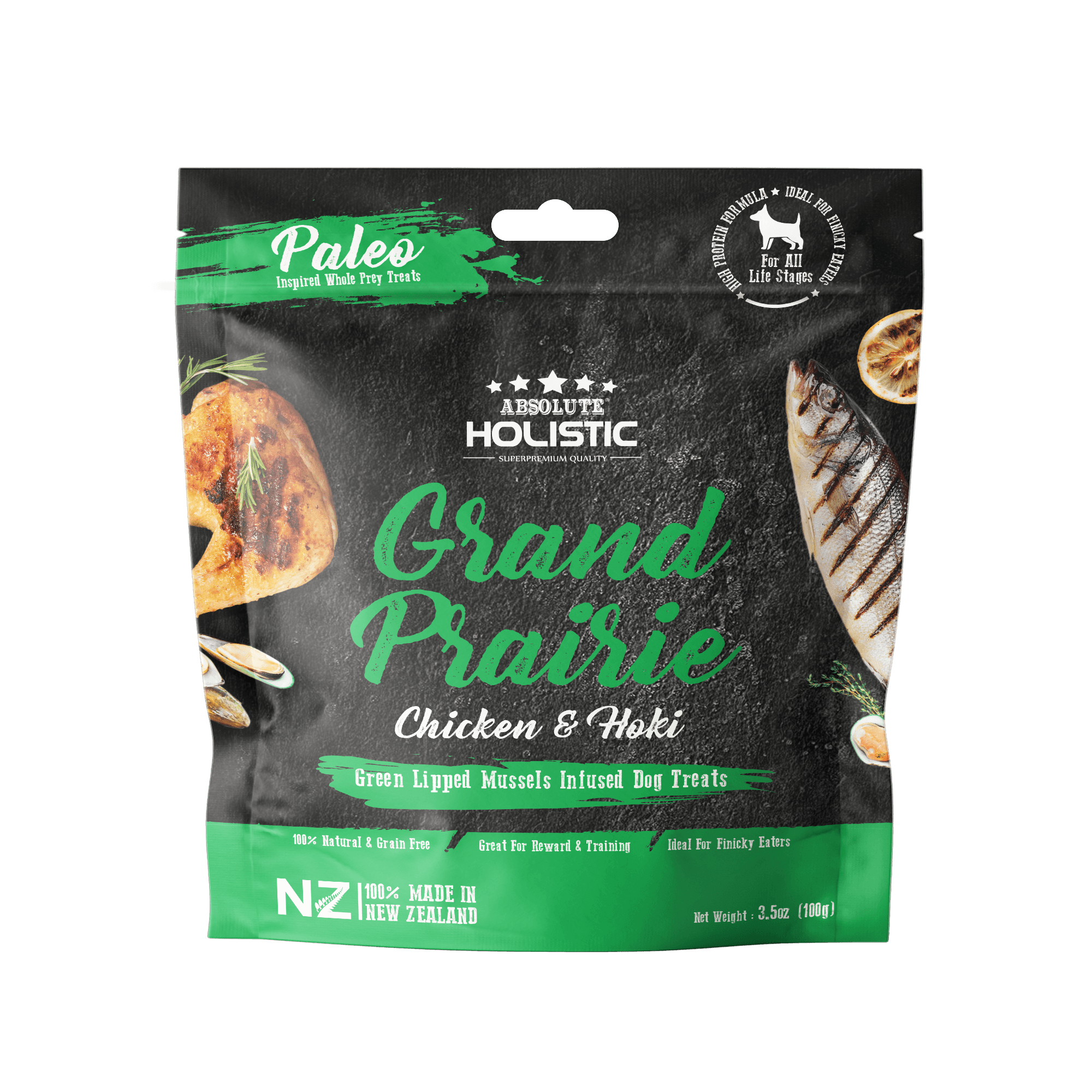Absolute Holistic Air Dried Treats for Dogs - Grand Prairie (100g)