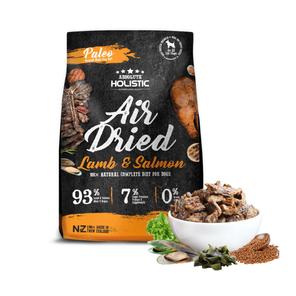 Absolute Holistic Air Dried Lamb & Salmon For Dog 1kg