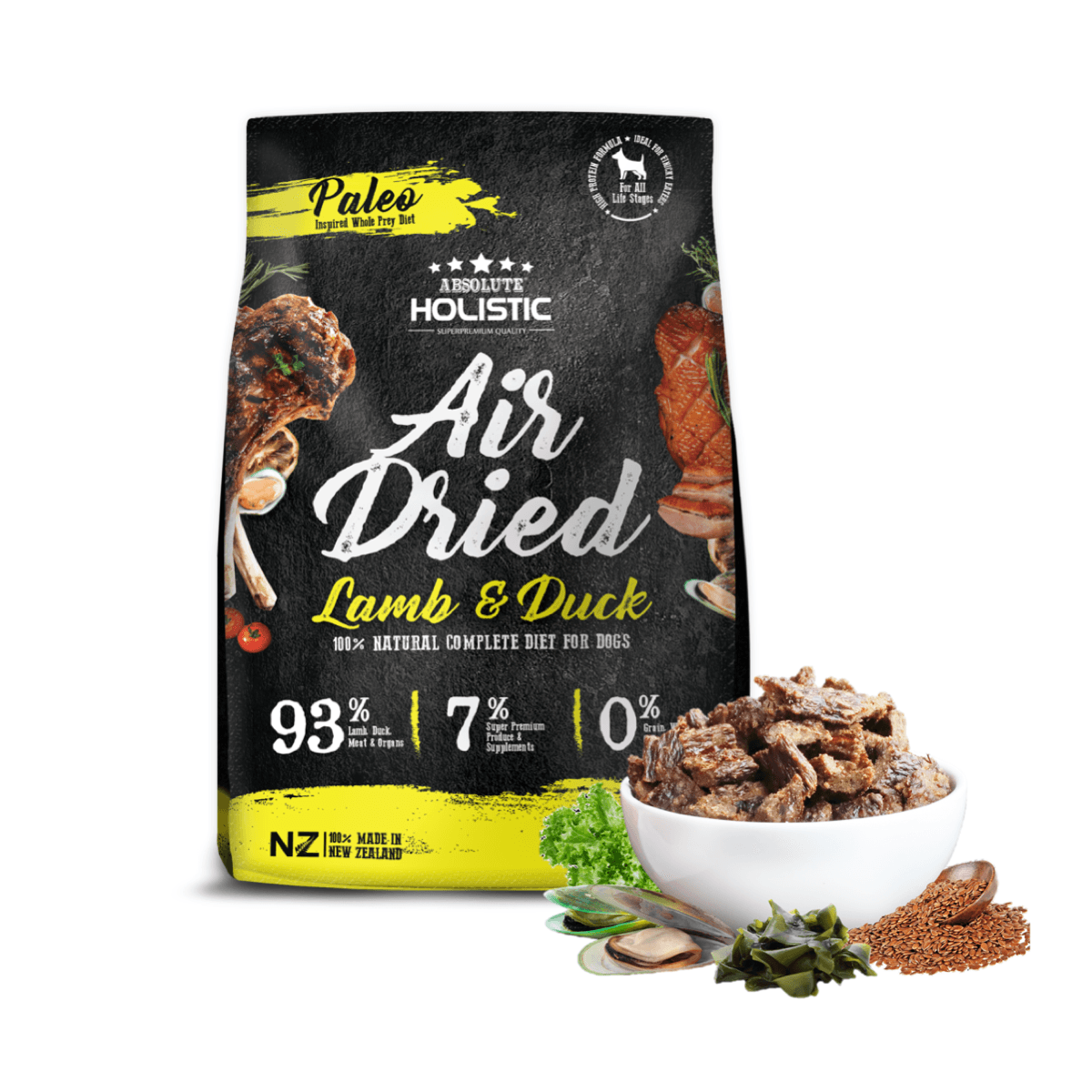 Absolute Holistic Air Dried Lamb & Duck For Dog 1kg