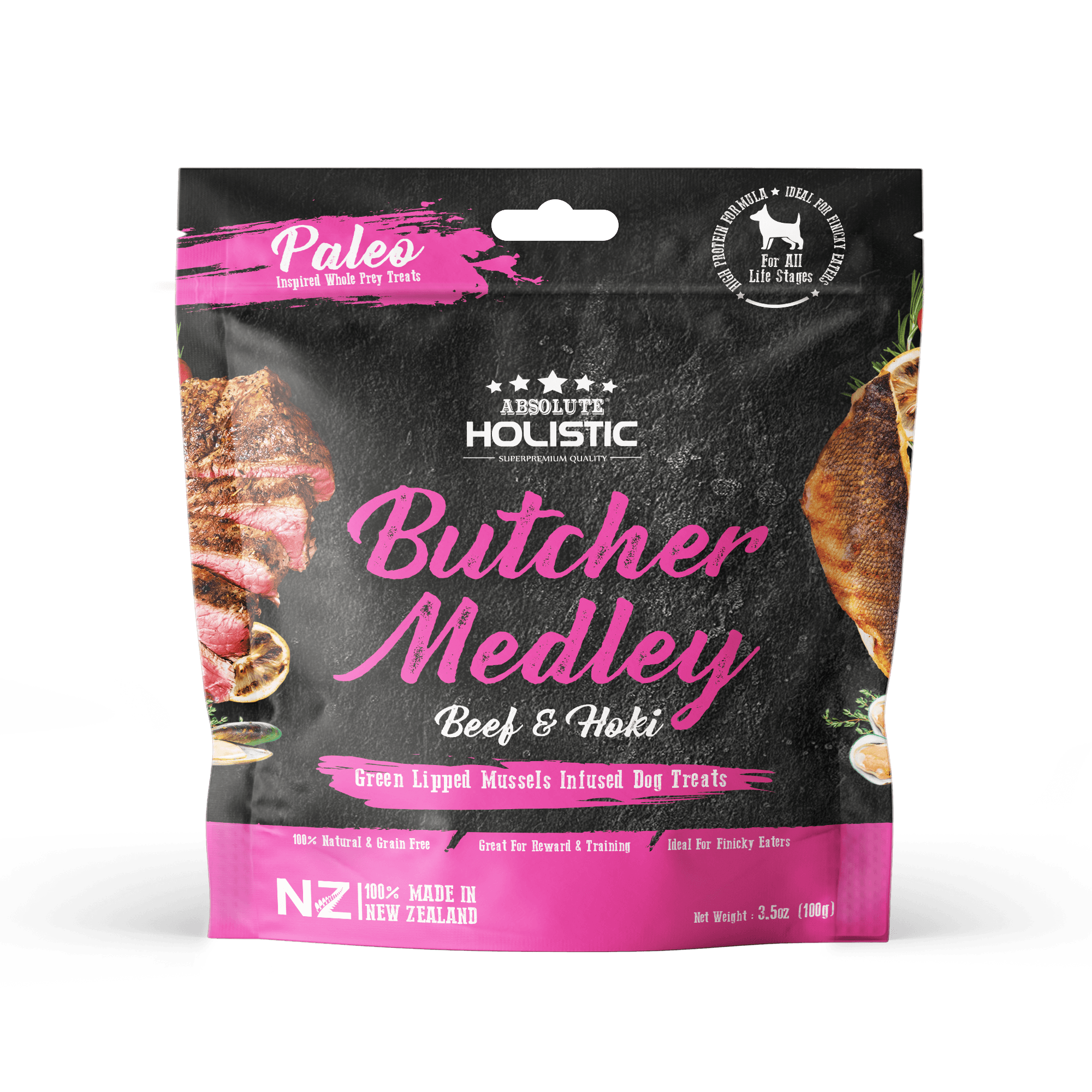 Absolute Holistic Air Dried Treats for Dogs - Butcher Medley (100g)
