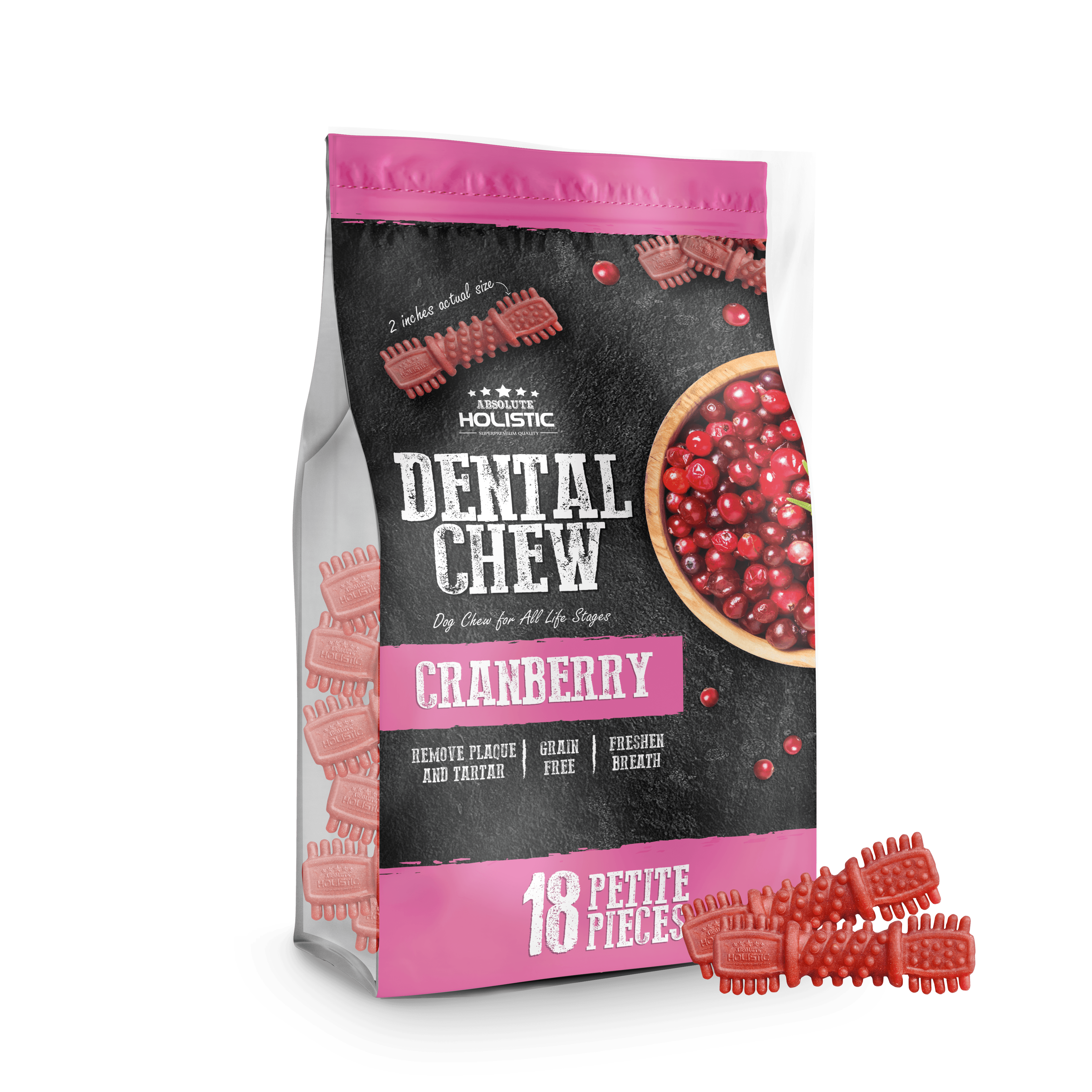 Absolute Holistic Dental Chew MultiPack 160g (Cranberry)