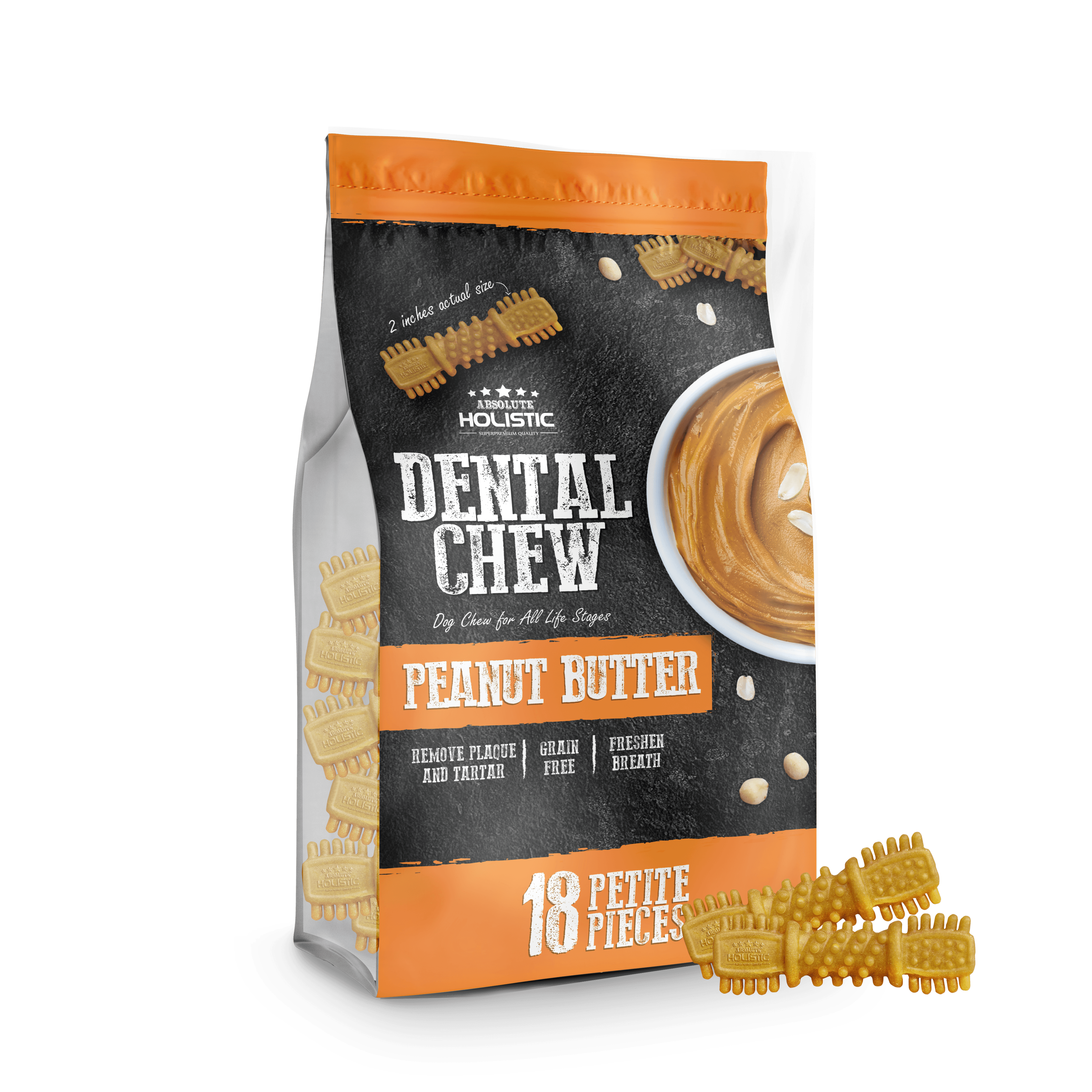 Absolute Holistic Dental Chew MultiPack 160g (Peanut Butter)
