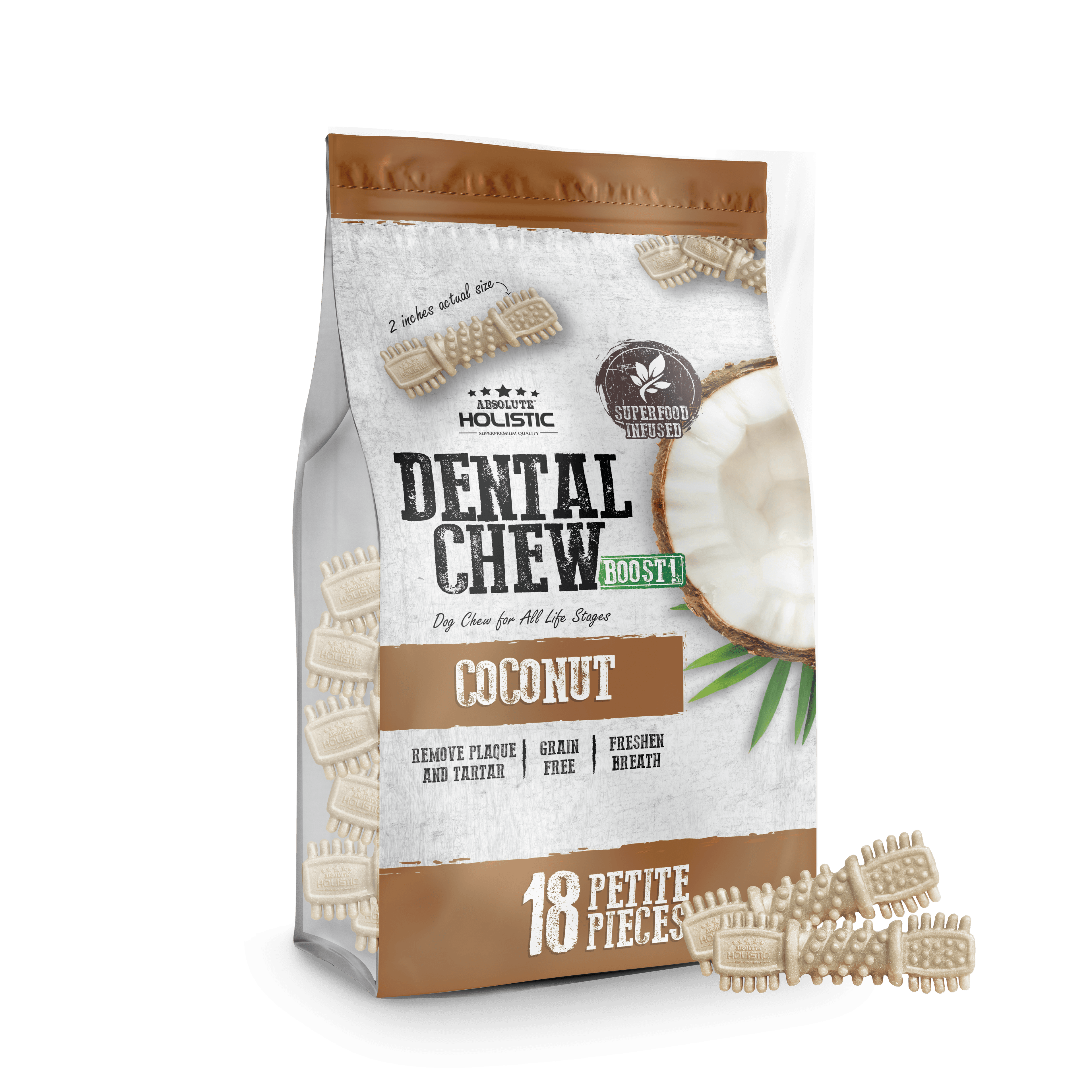 Absolute Holistic Coconut Boost Dental Chew for Dogs (160g)