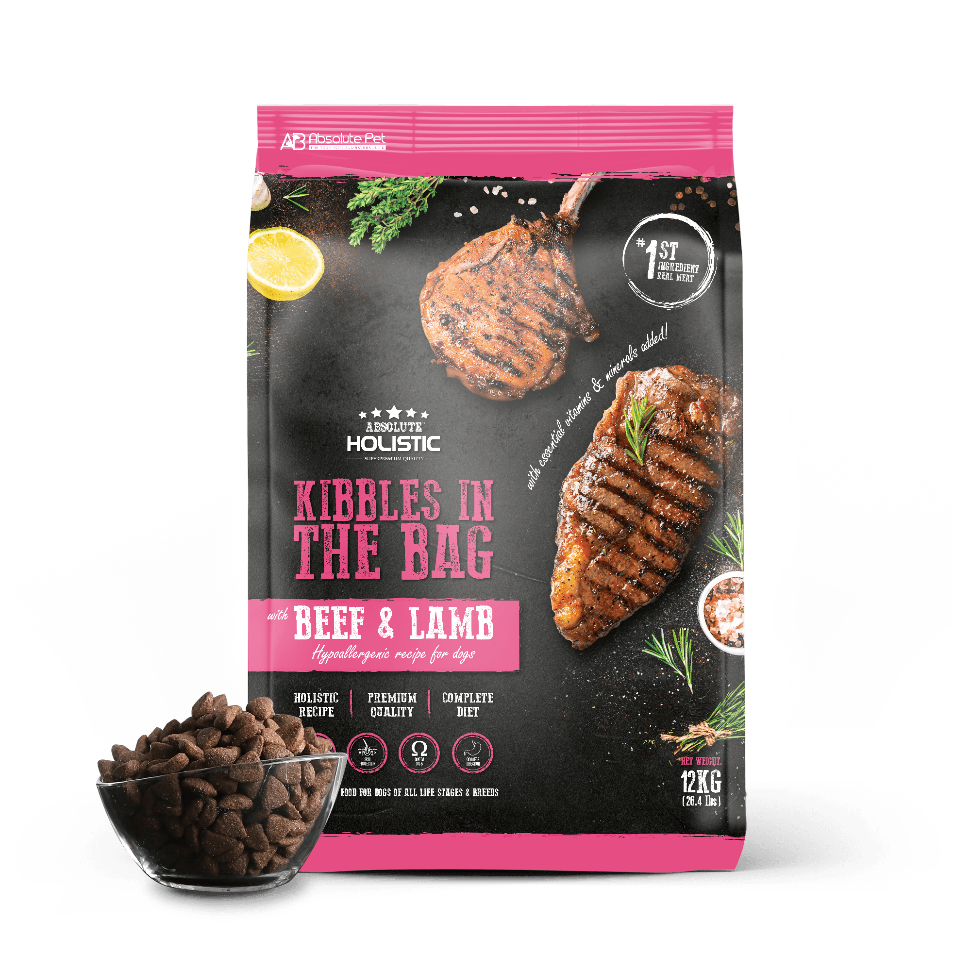 AH Kibbles In The Bag (Beef & Lamb) 12kg