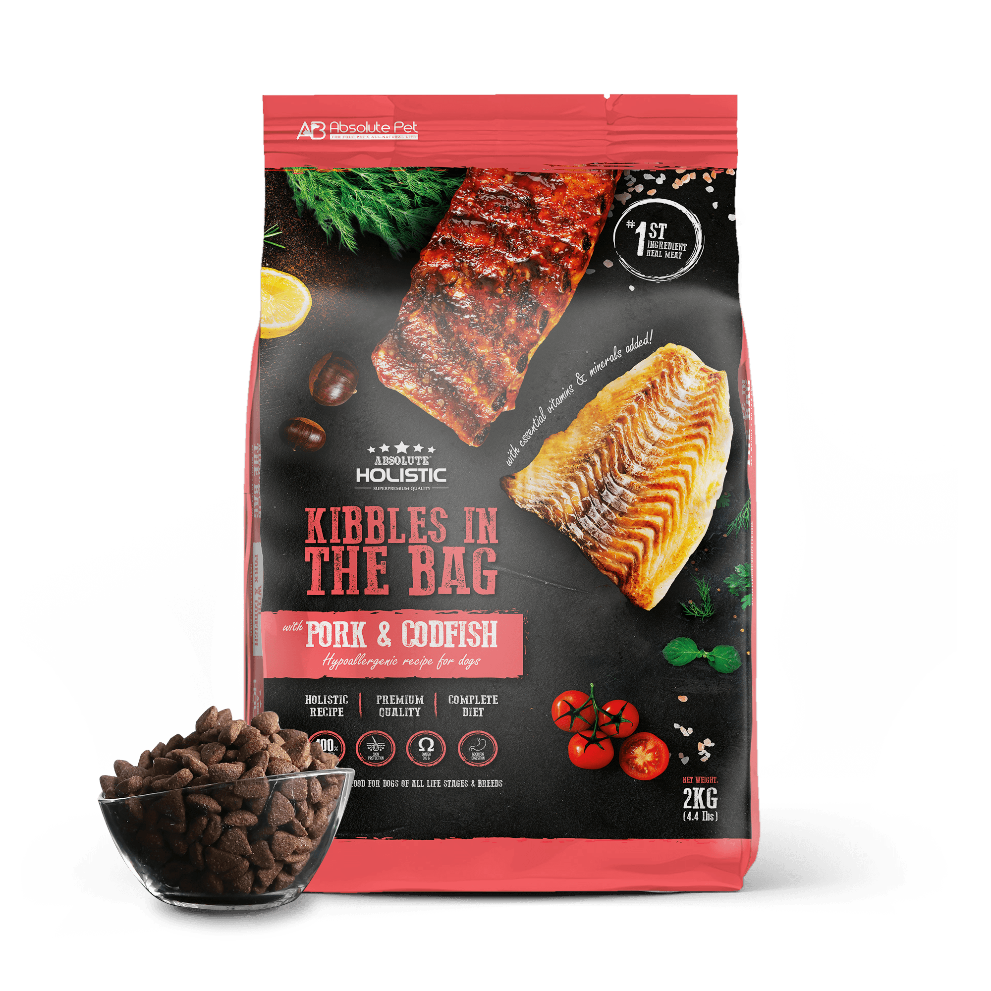 AH Kibbles in the Bag (Pork & Codfish) 2kg