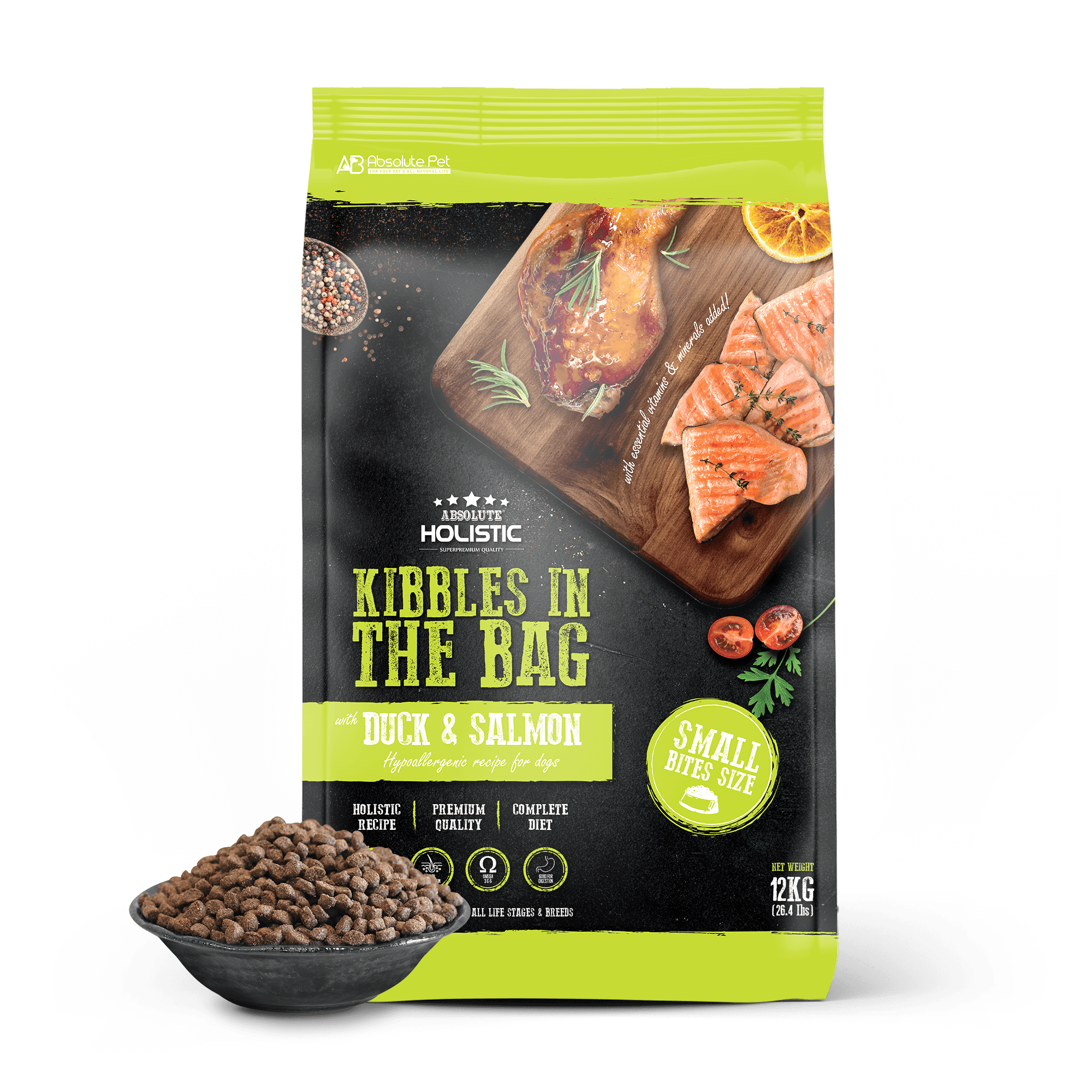 AH Kibbles In The Bag Small Bites (Duck & Salmon) 12kg