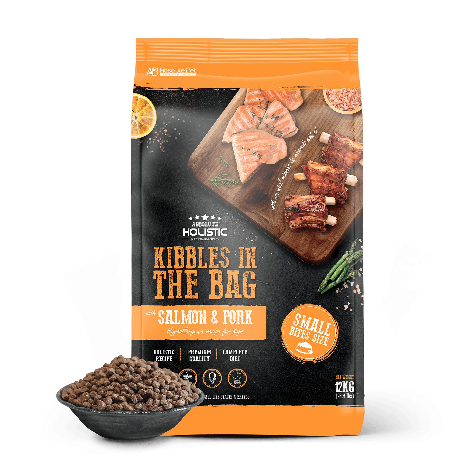 AH Kibbles in the Bag Small Bites (Salmon & Pork) 12kg