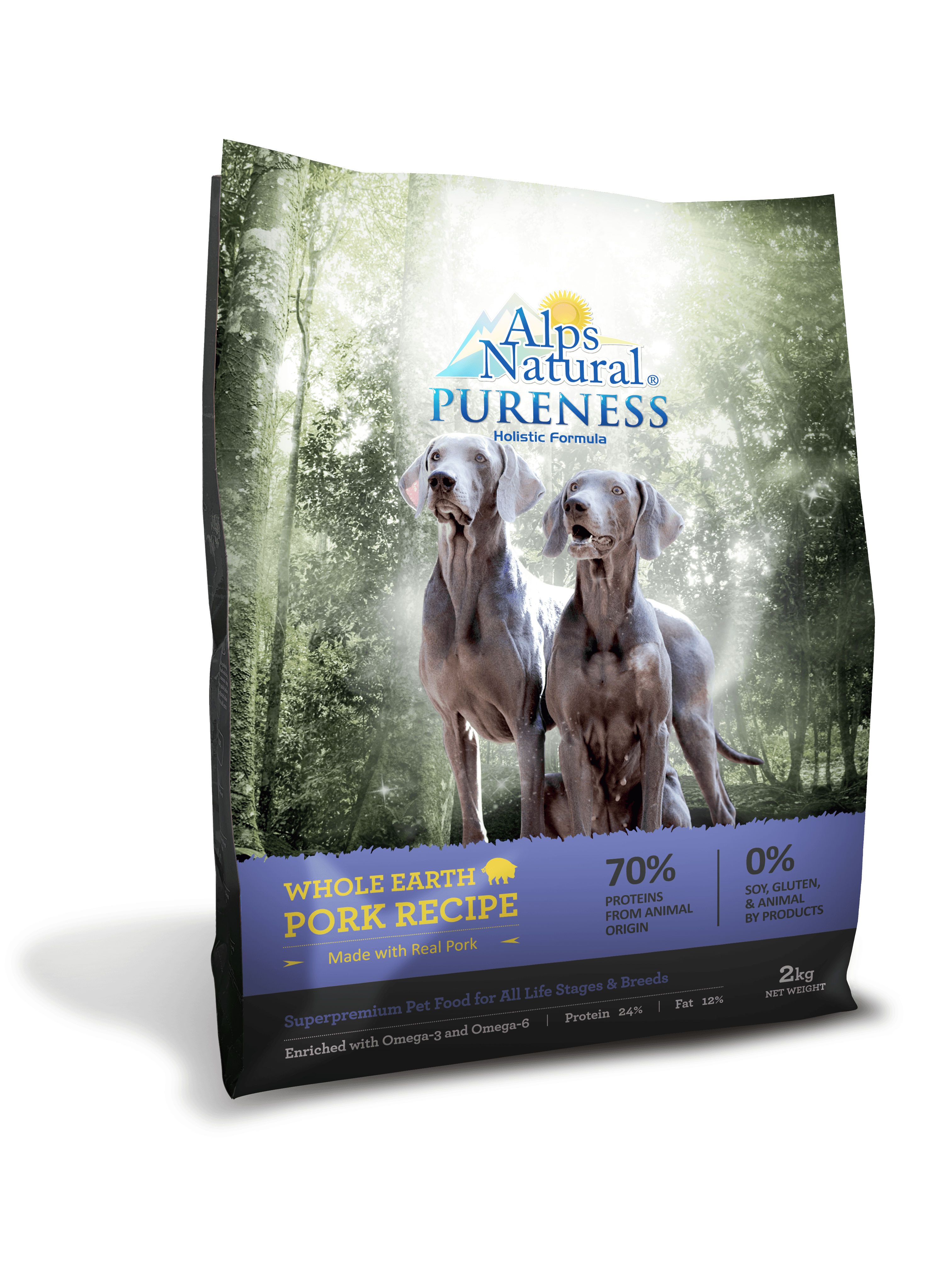 Alps Natural Pureness Holistic Dry Dog Food - Pork Recipe (2kg)