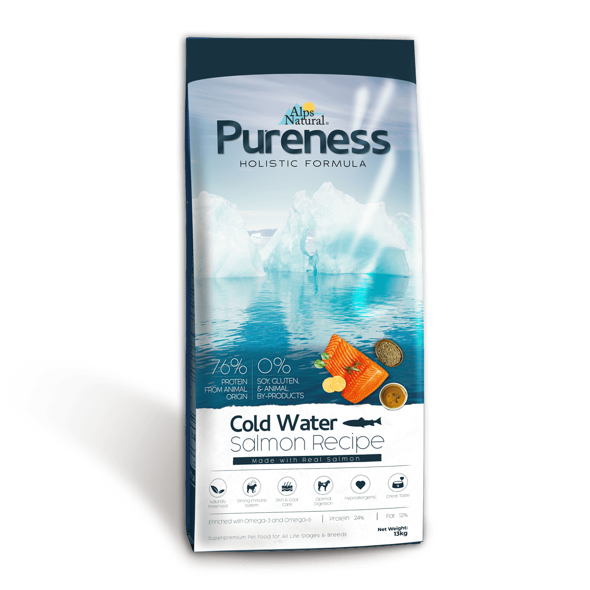 Alps Natural Pureness Holistic Dry Dog Food - Salmon Recipe (13kg)