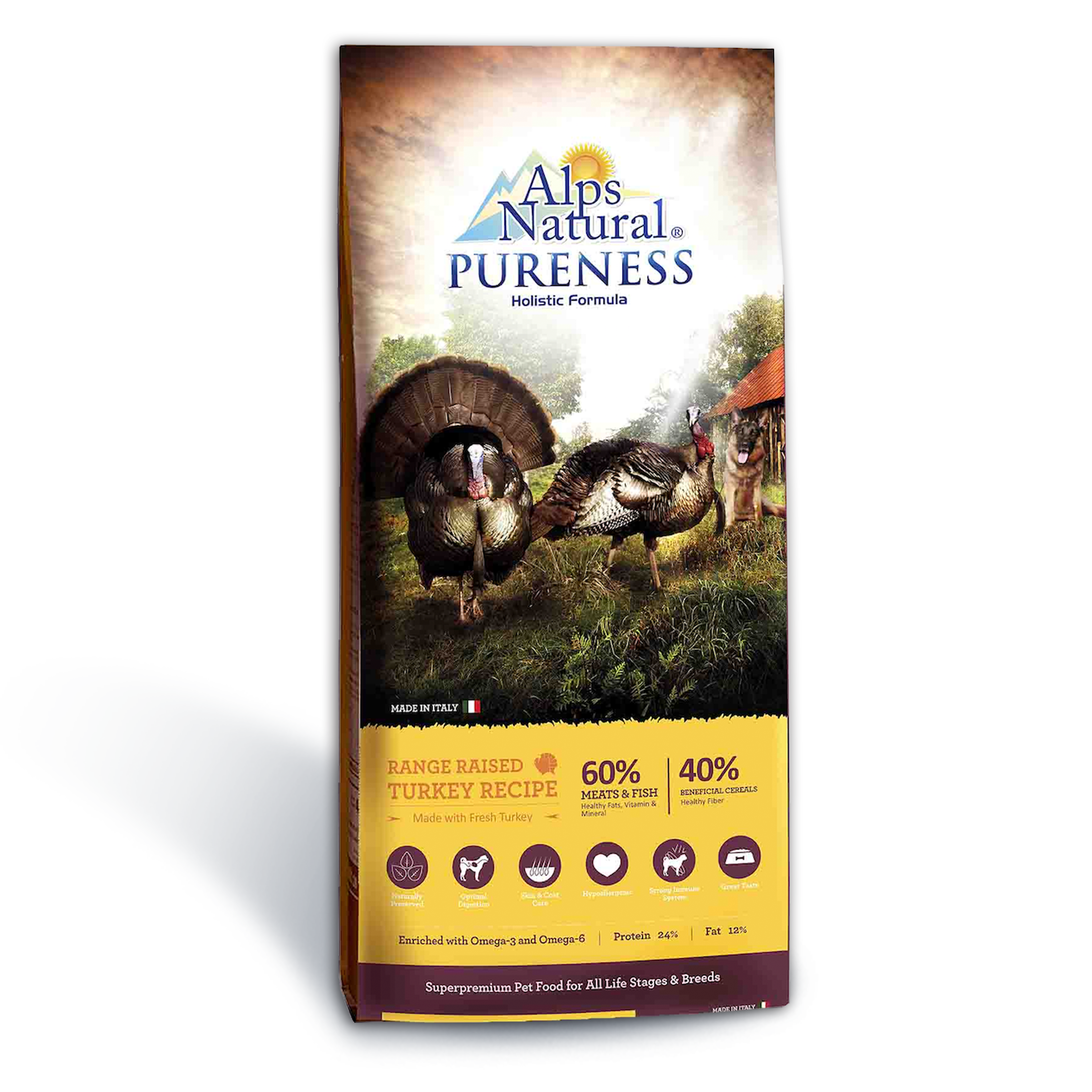 Alps Natural Pureness Holistic Dry Dog Food - Turkey Recipe (13kg)
