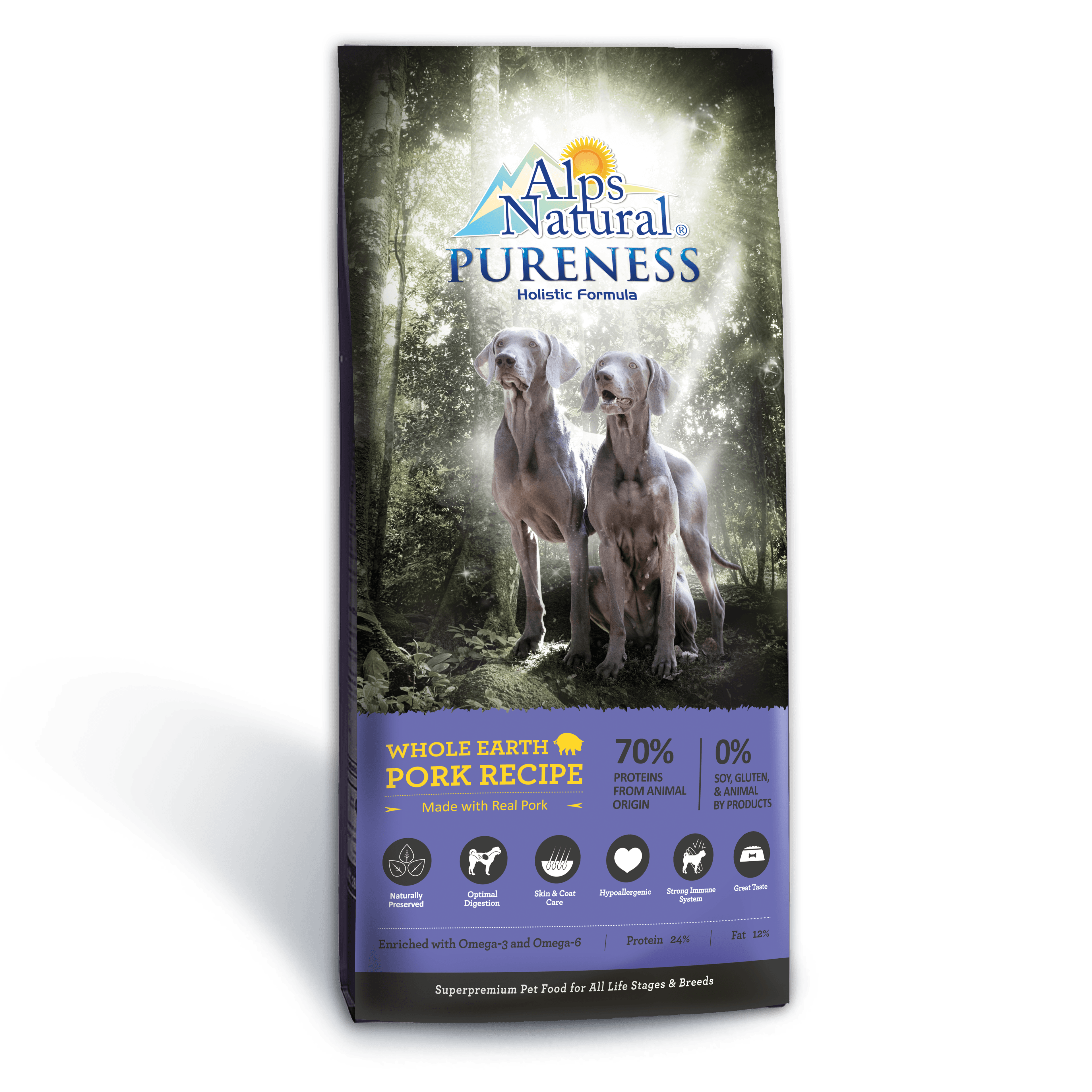 Alps Natural Pureness Holistic Dry Dog Food - Pork Recipe (13kg)
