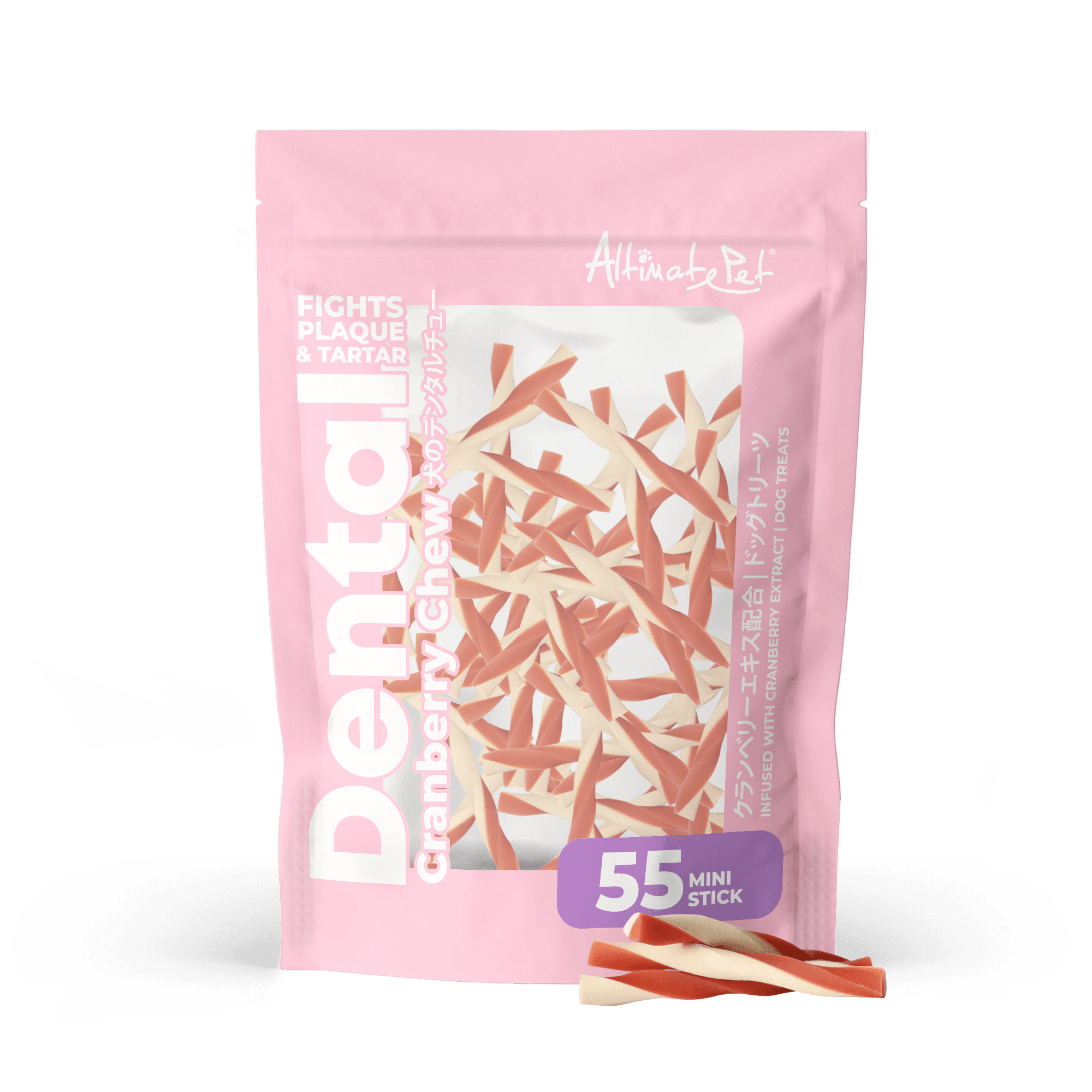 Altimate Pet Dental Chews - Cranberry Mini Stick 150g (55pcs)