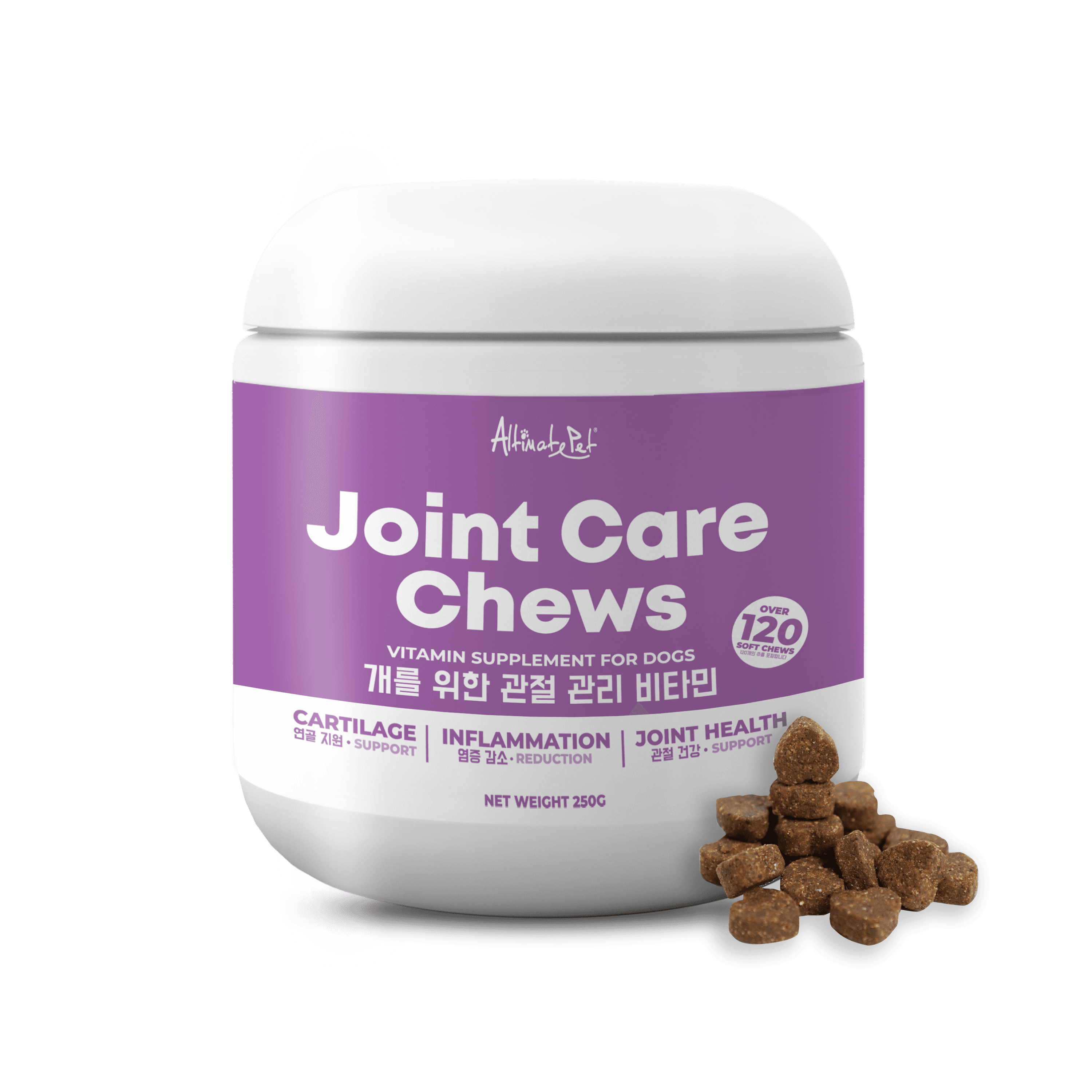 Alimate Pet Joint Care Vitamin Supplement For Dogs - Over 120 Soft Chews (250g)