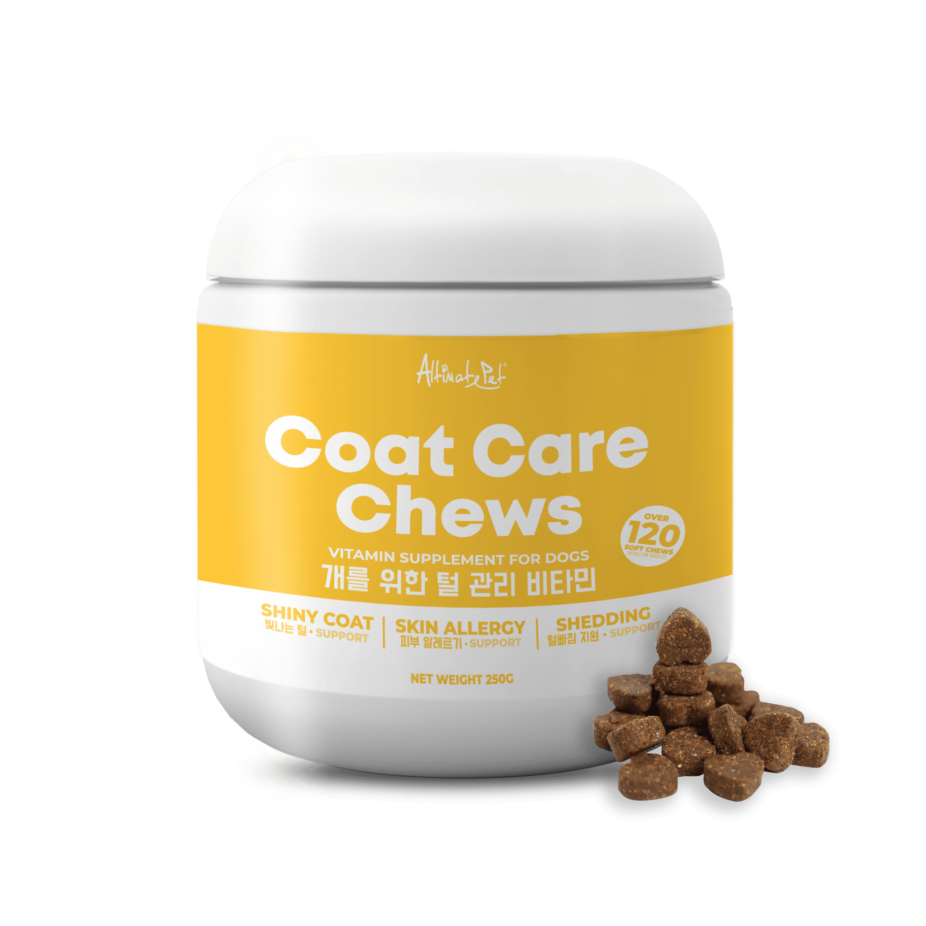 Altimate Pet Coat Care Vitamin Supplement For Dogs - Over 120 Soft Chews (250g)