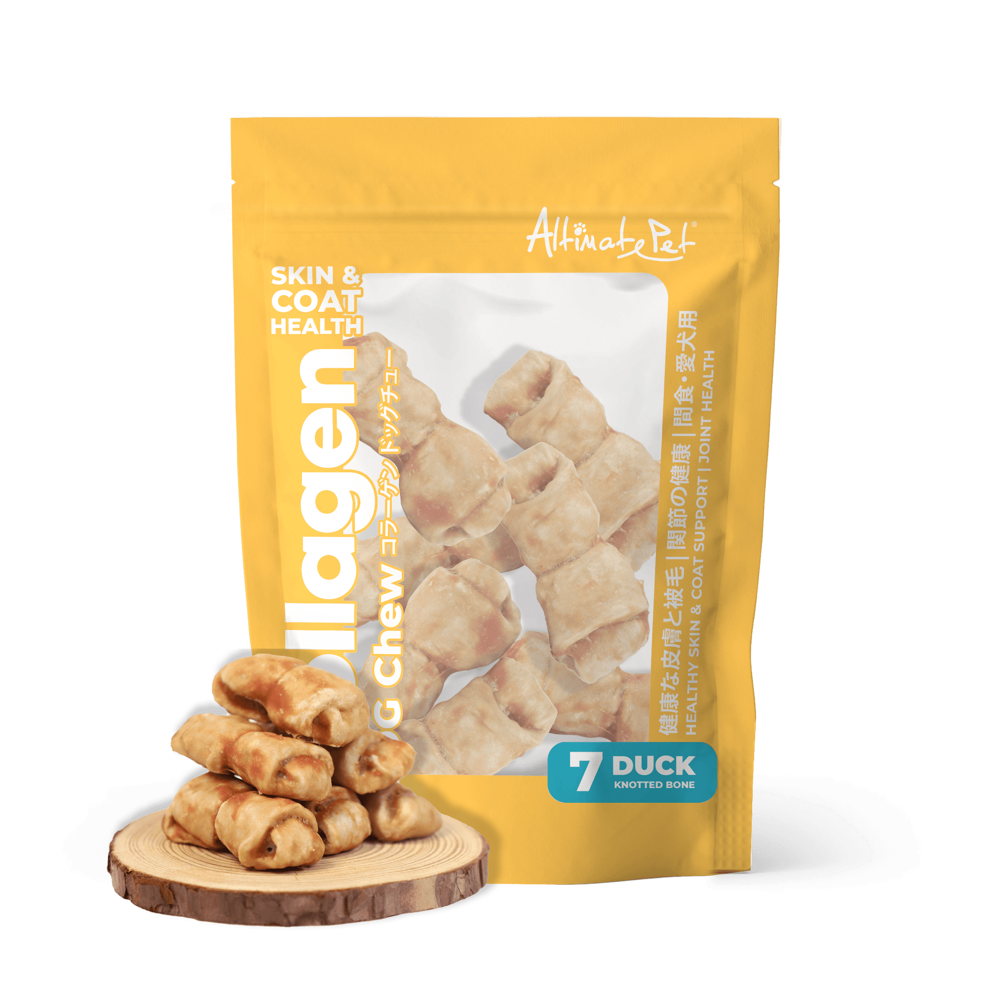 Altimate Pet Collagen Dog Chews - Duck Knotted Bone 7pcs (90g)