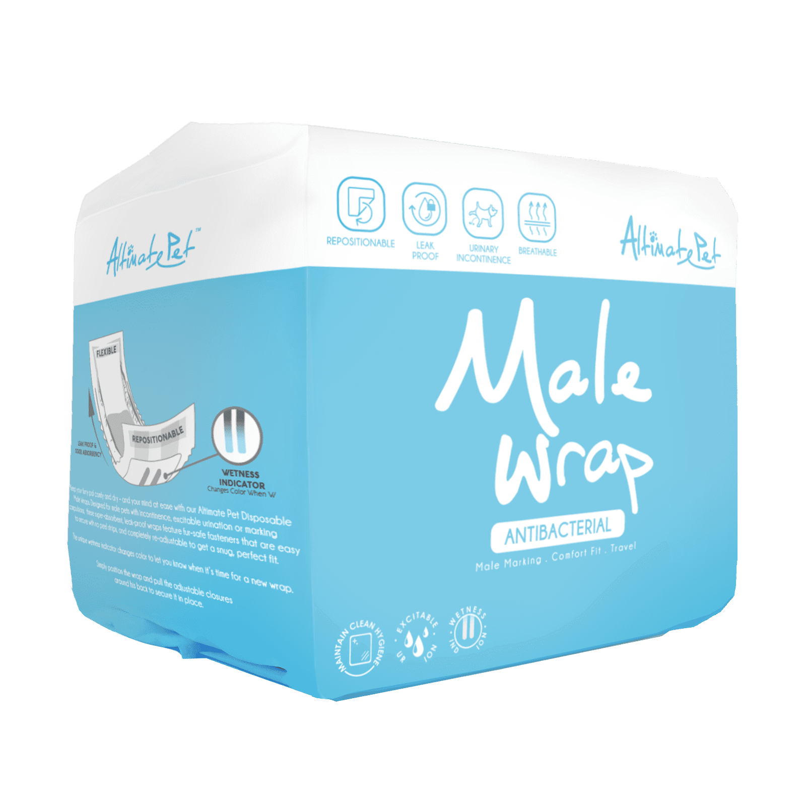 Altimate Pet Male Wrap - Medium Breed | 51cm-61cm (9pcs)