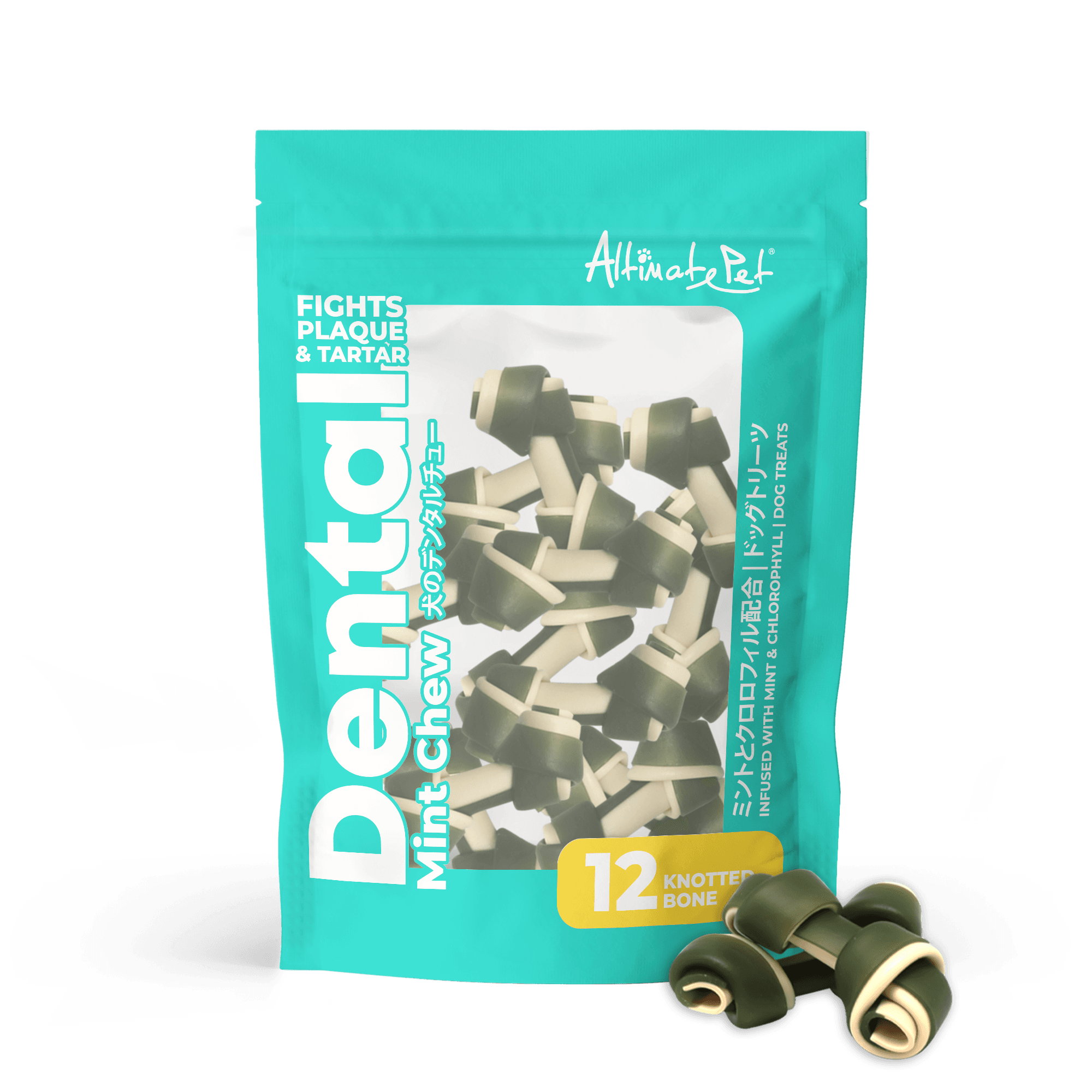 Altimate Pet Dental Chews - Mint Knotted Bone 150g (12pcs)