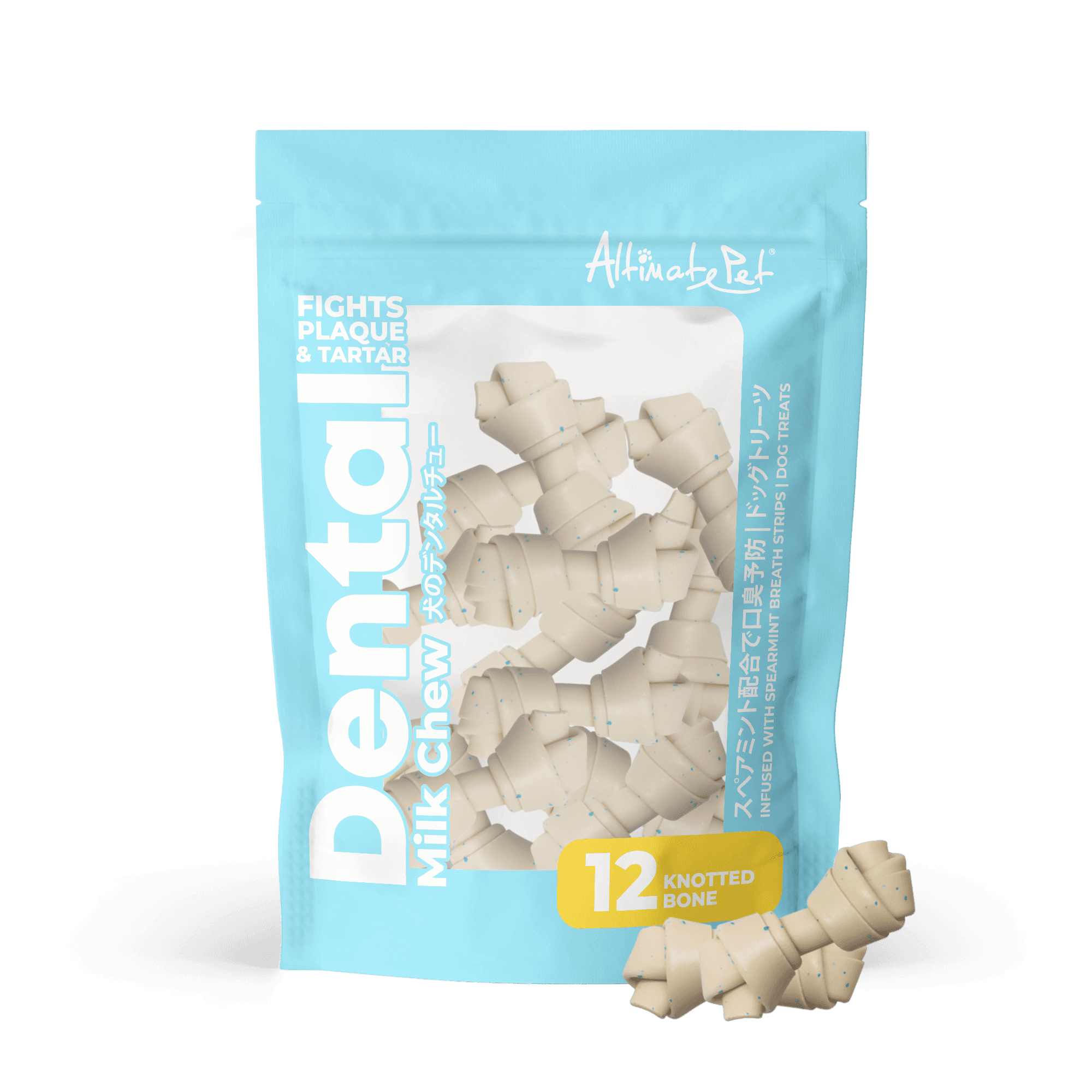 Altimate Pet Dental Chews - Milk Knotted Bone 150g (12pcs)