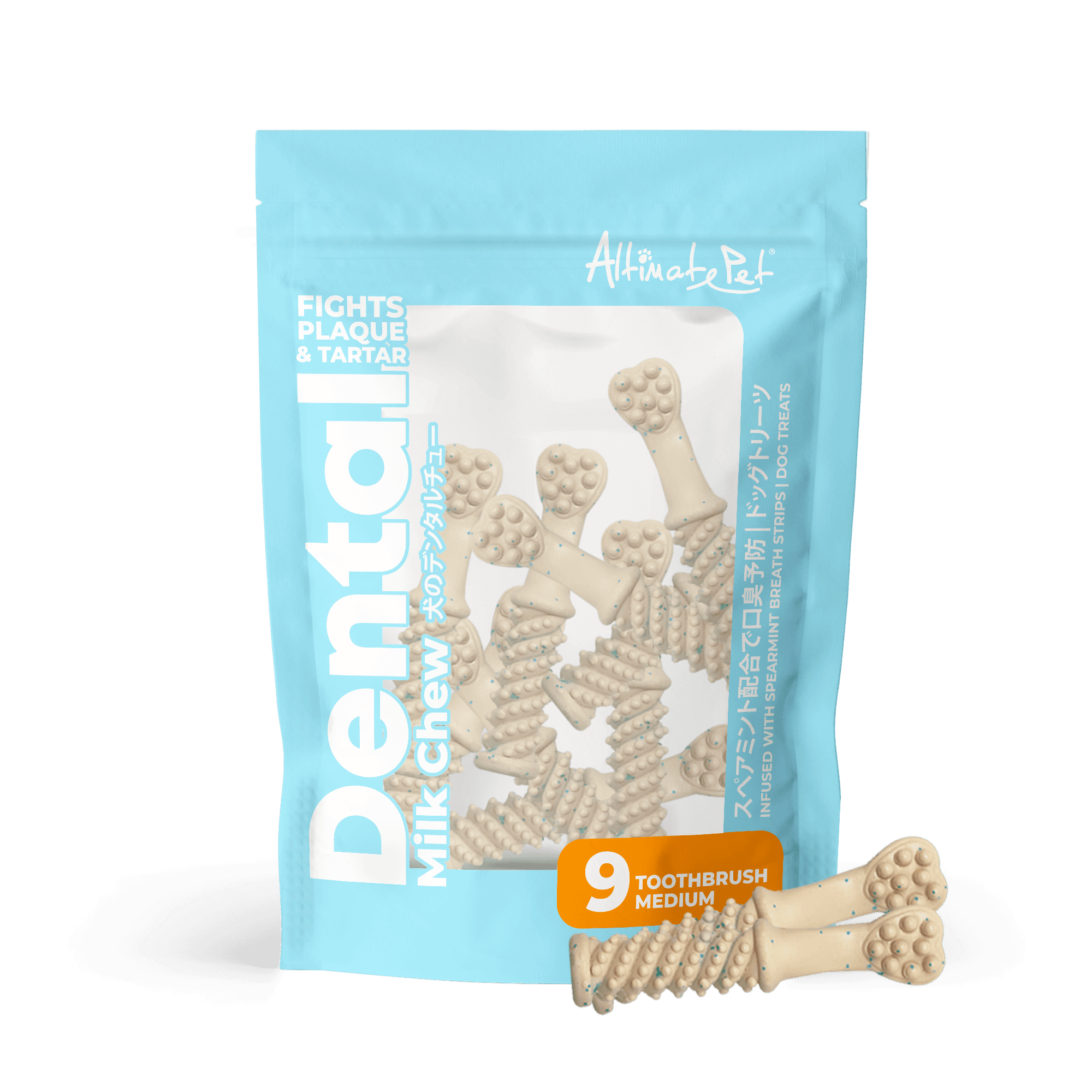 Altimate Pet Dental Chews - Milk Toothbrush M 150g (9pcs)