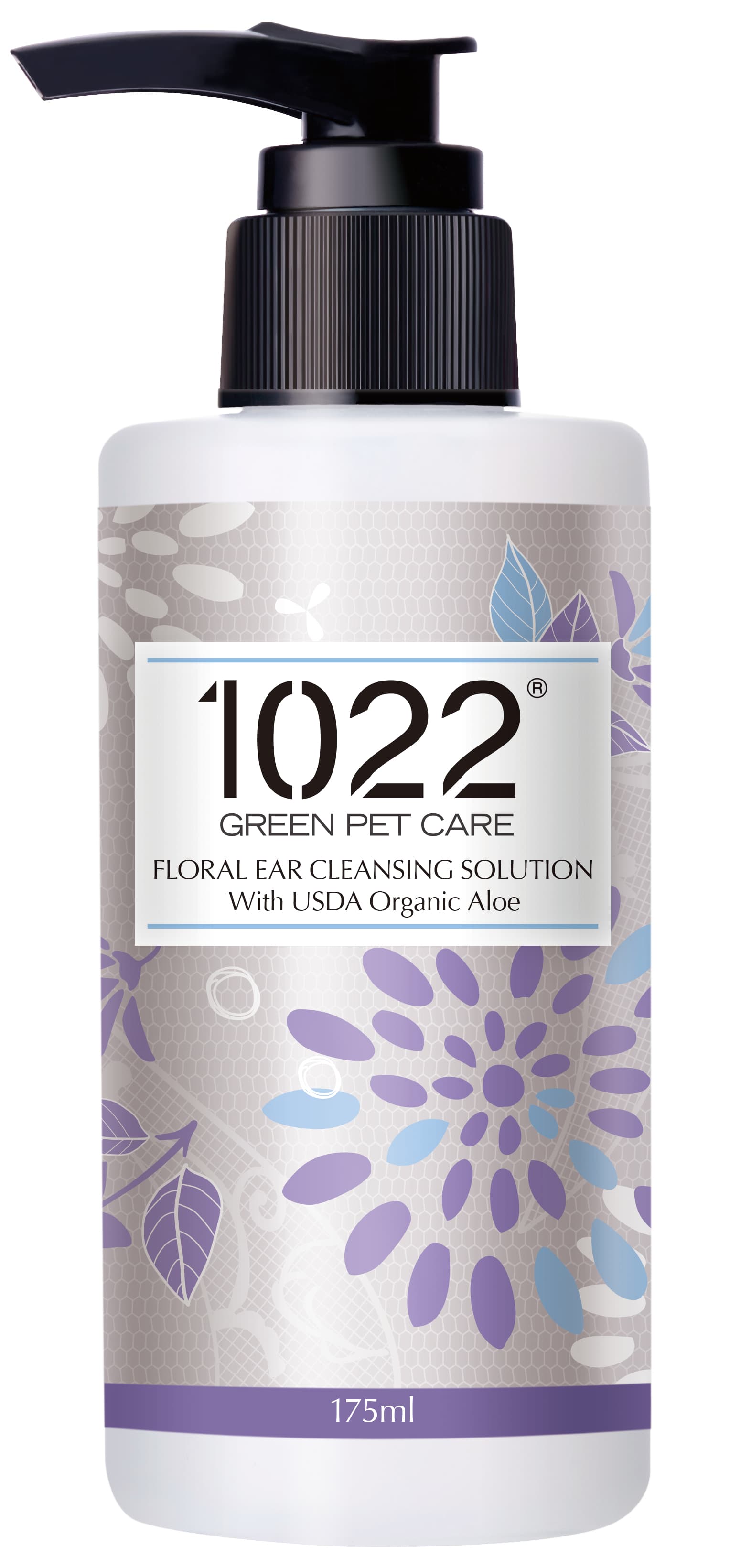 1022® Green Pet Care Floral Ear Cleansing Solution for Dog (USDA Organic Aloe), 175ml