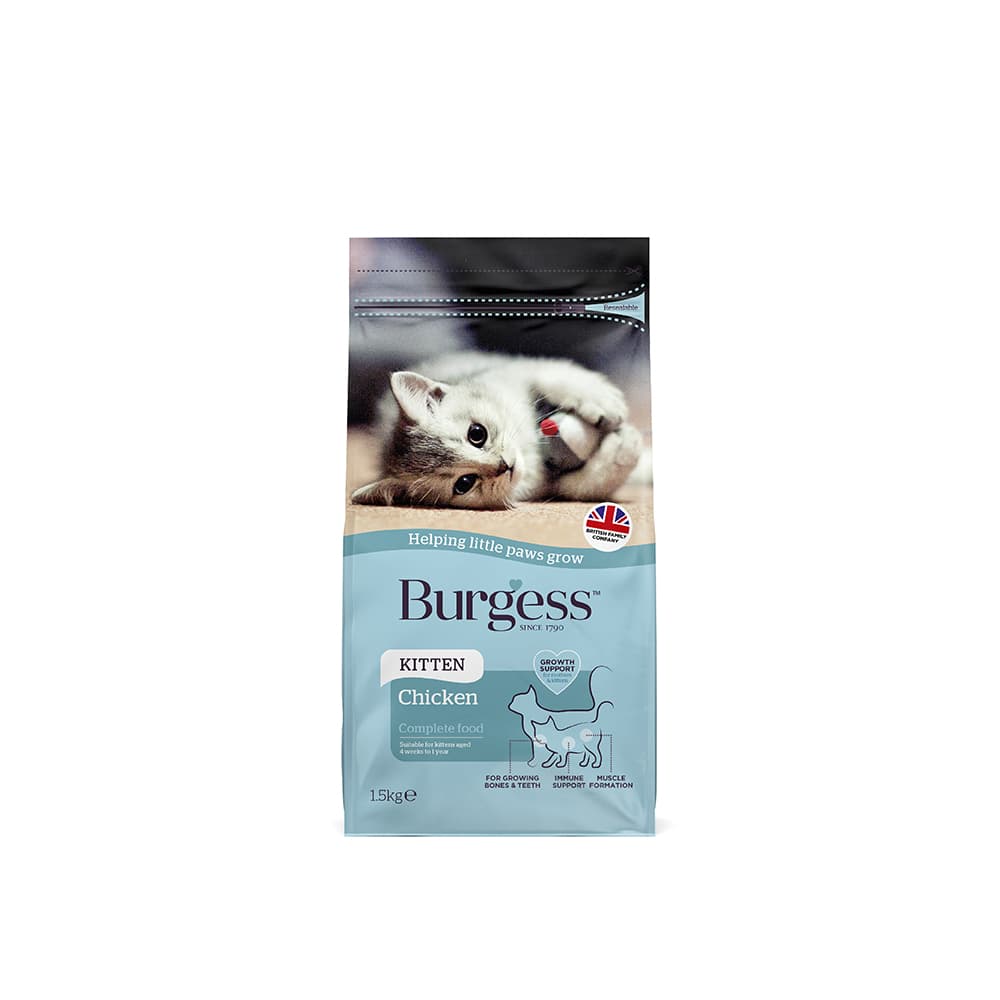 Burgess Kitten Dry Cat Food (Chicken), 1.5kg
