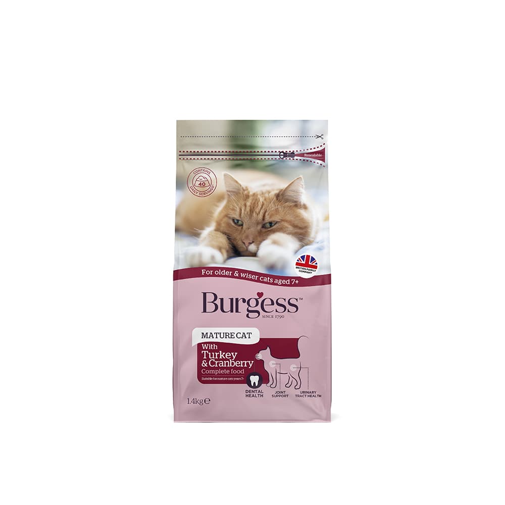 Burgess Matured Dry Cat Food (Turkey & Cranberry), 1.5kg