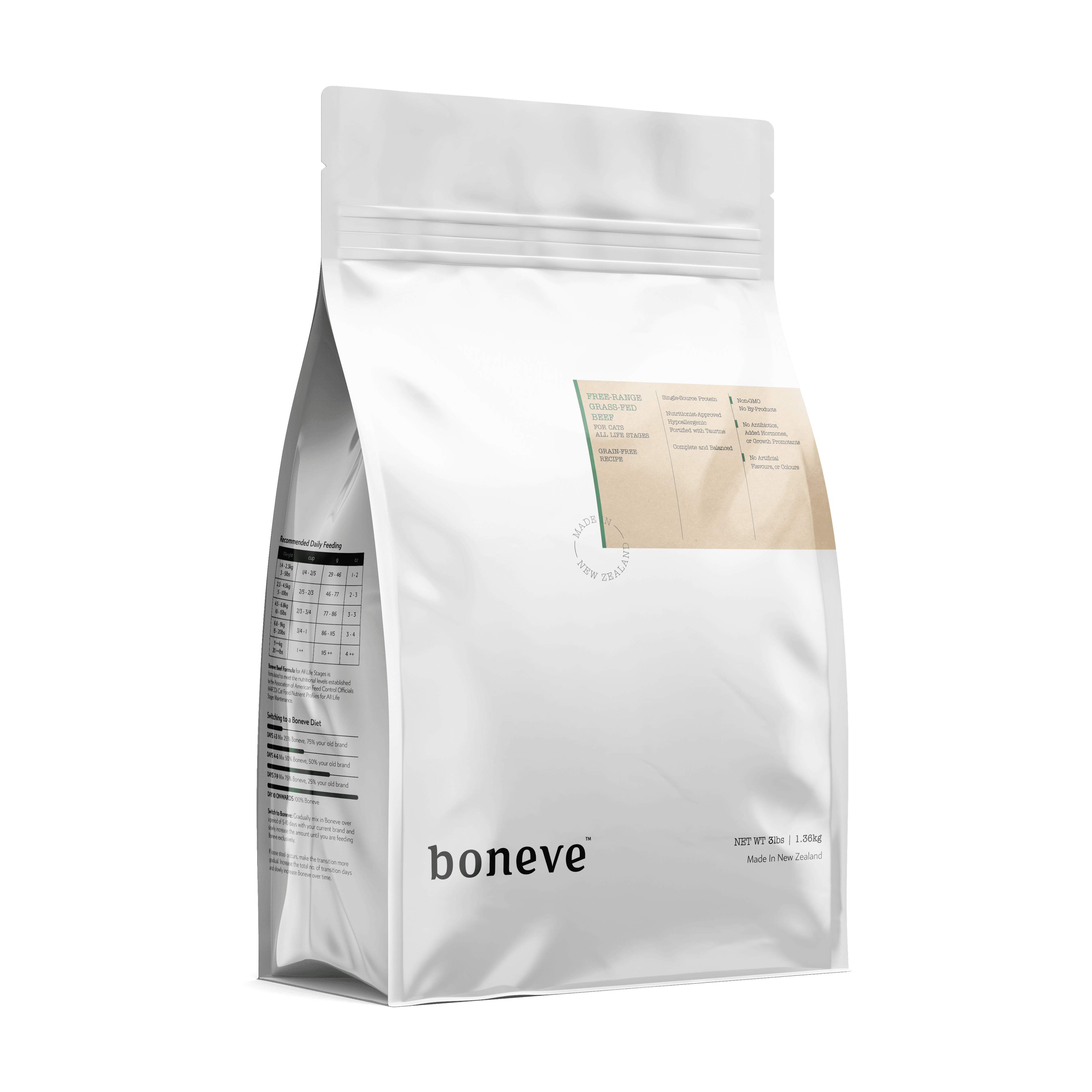 Boneve Grain Free Dry Cat Food (Beef), 1.36kg