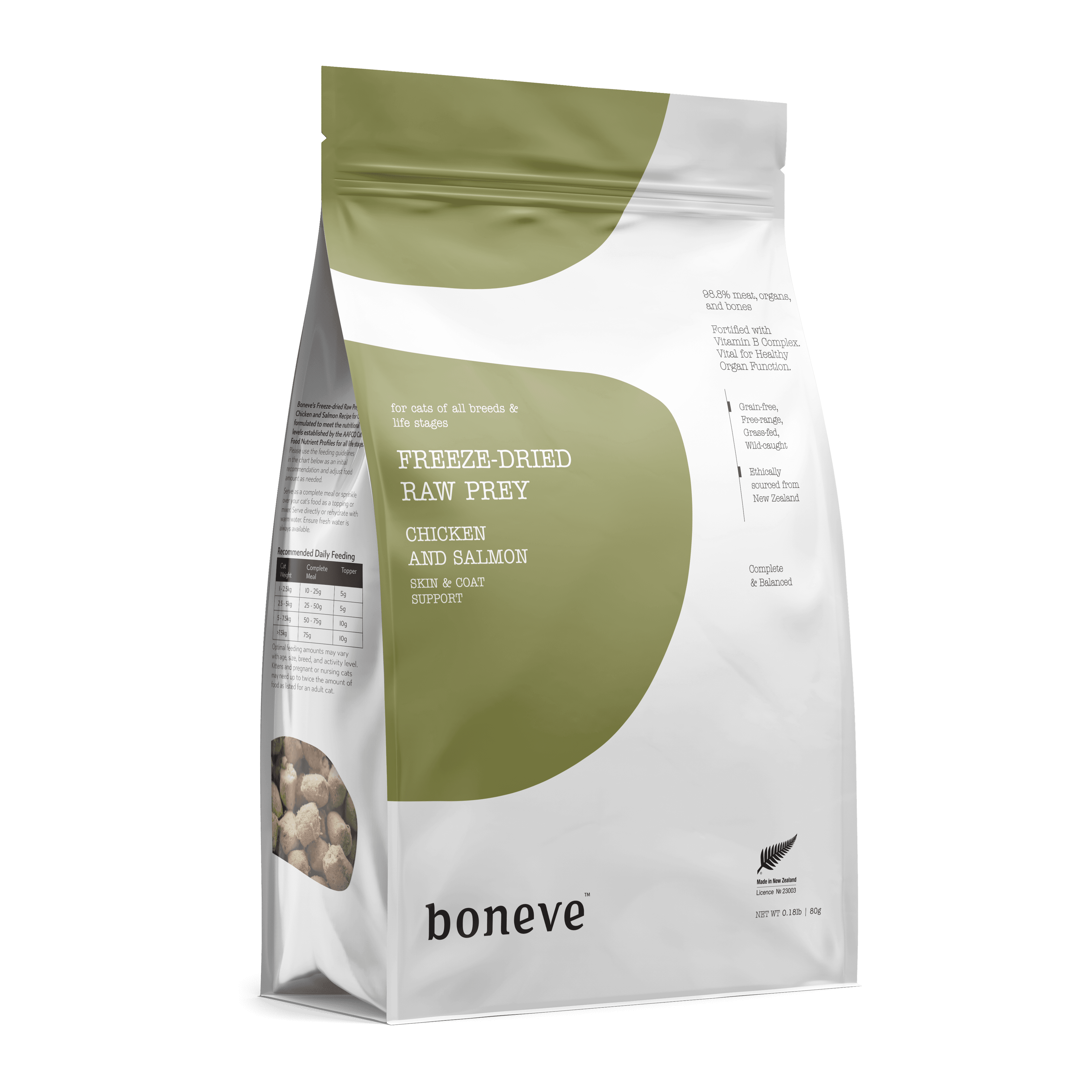 Boneve Freeze Dried Cat Food (Chicken & Salmon), 80g