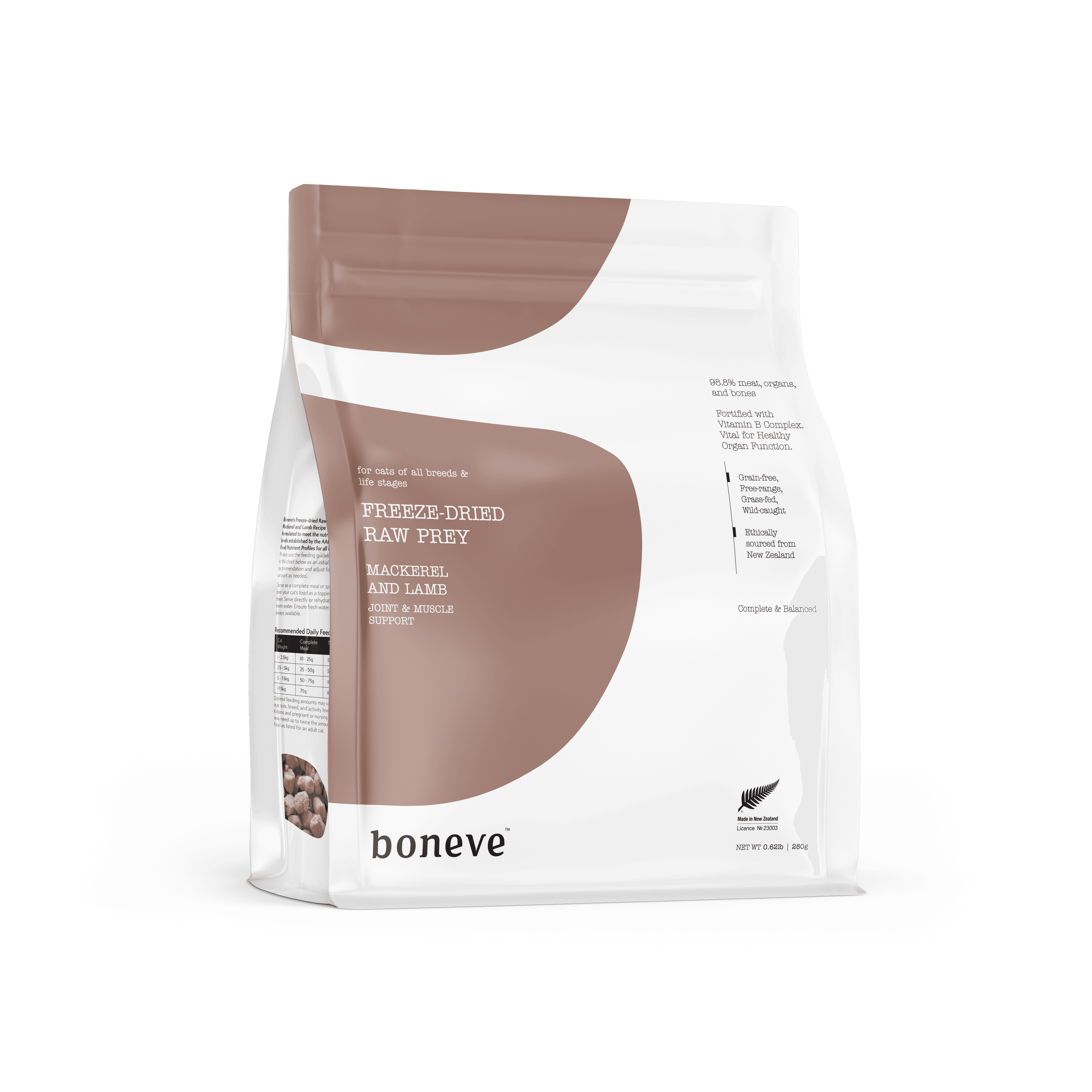 Boneve Freeze Dried Cat Food (Mackerel & Lamb), 280g