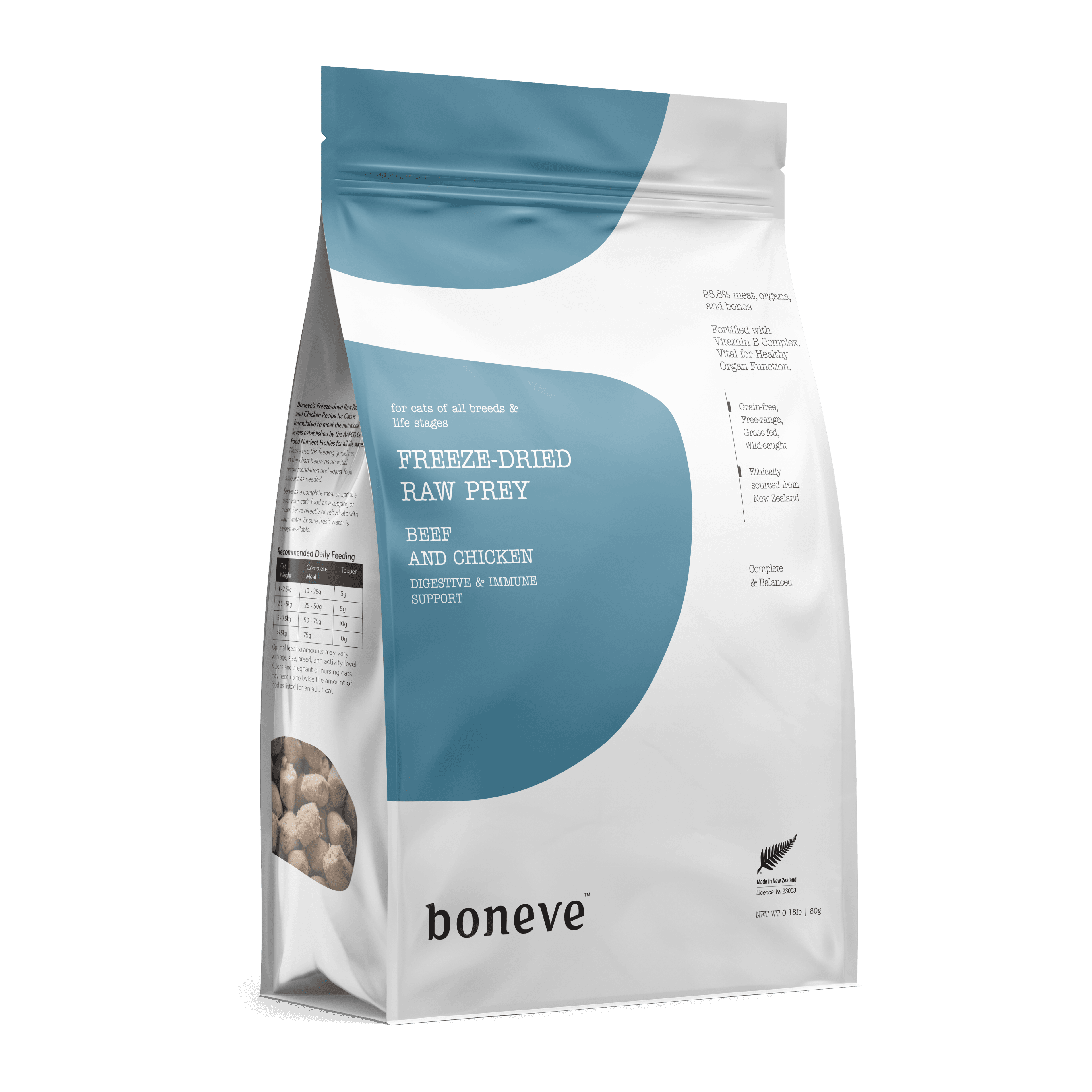 Boneve Freeze Dried Cat Food (Beef & Chicken), 80g