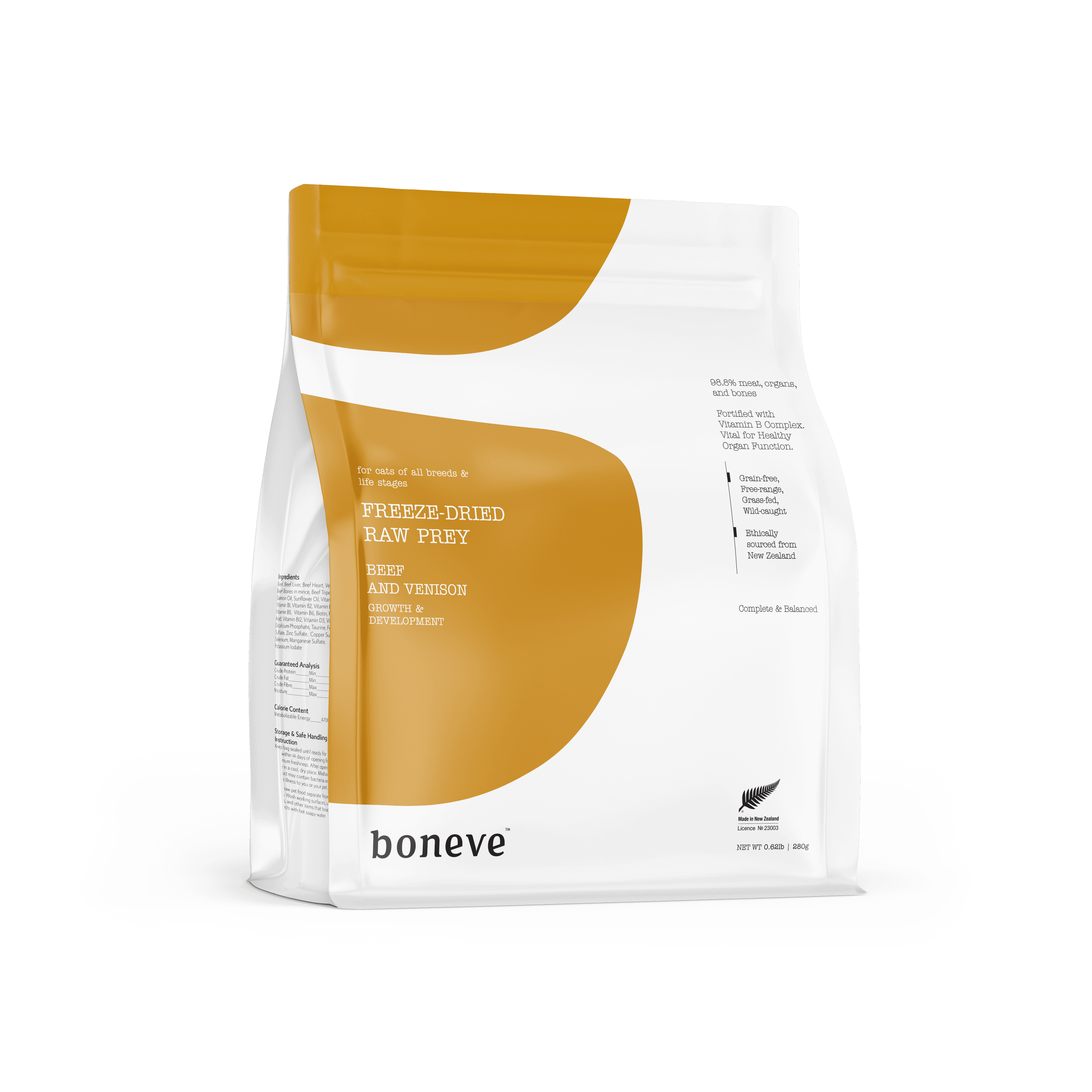 Boneve Freeze Dried Cat Food (Beef & Venison), 280g