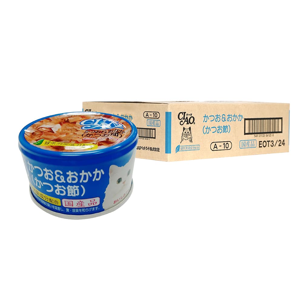 Ciao Jelly Wet Cat Food (Tuna & Dried Bonito), 75g x 24