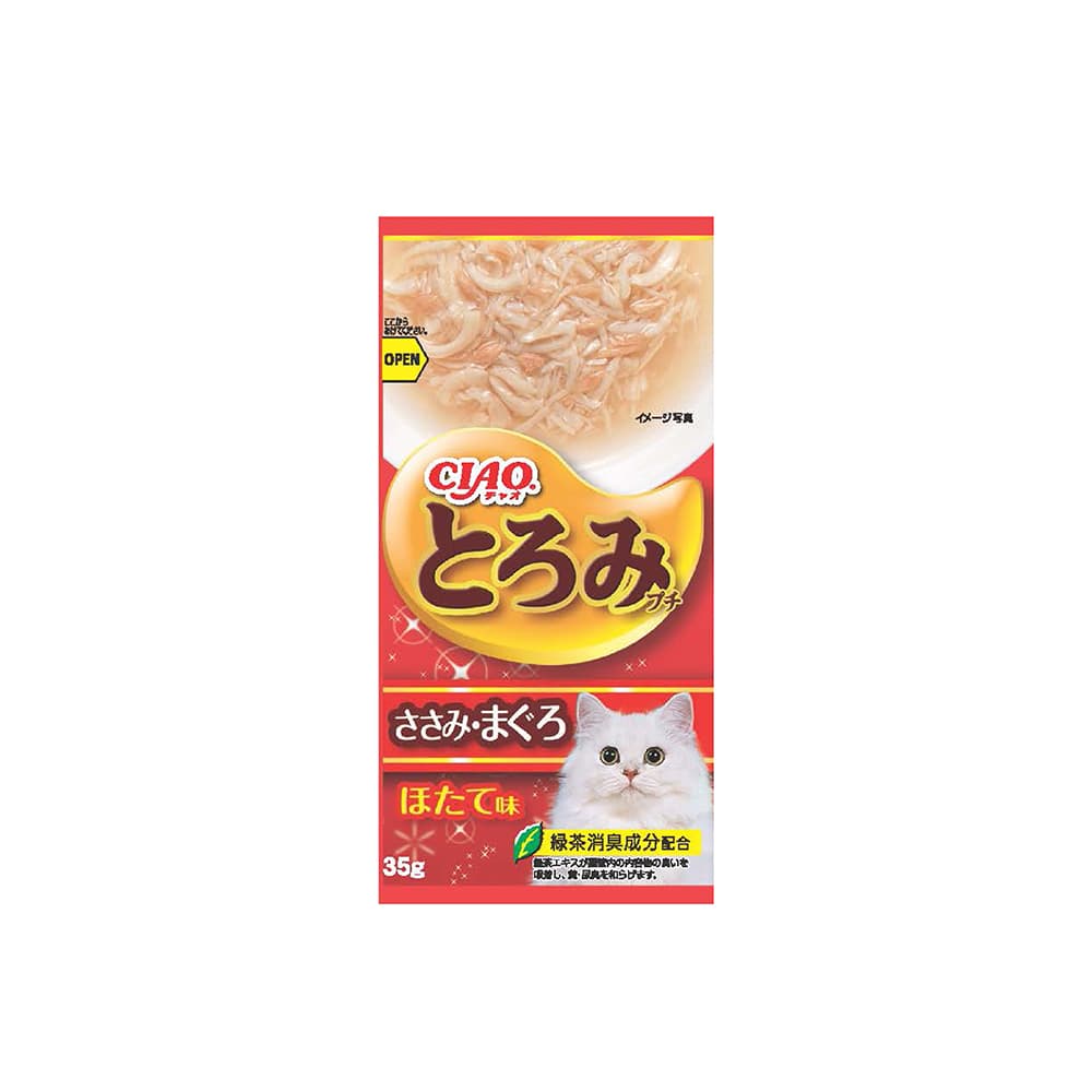 Ciao Toromi Line Pouches Cat Treats (Tuna & Scallop), 35g x 4