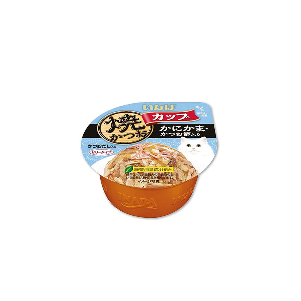 Ciao Grilled Cup Wet Cat Food (Tuna with Crab Stick & Bonito), 80g