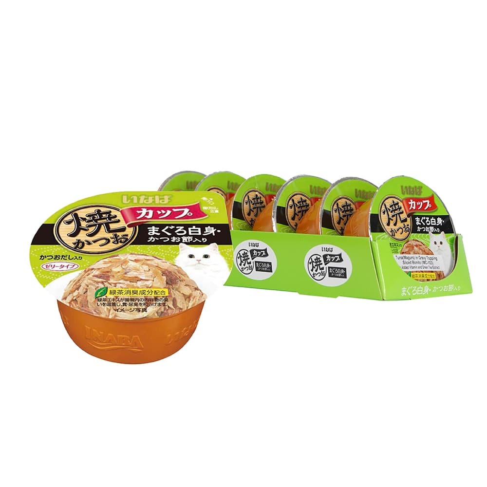 Ciao Grilled Cup Wet Cat Food (Maguro with Bonito), 80g x 6