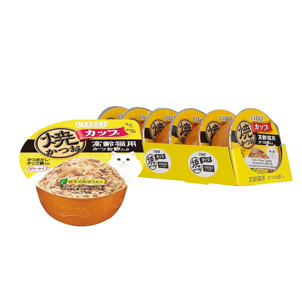 Ciao Grilled Cup Wet Cat Food (Tuna with Bonito), 80g x 6