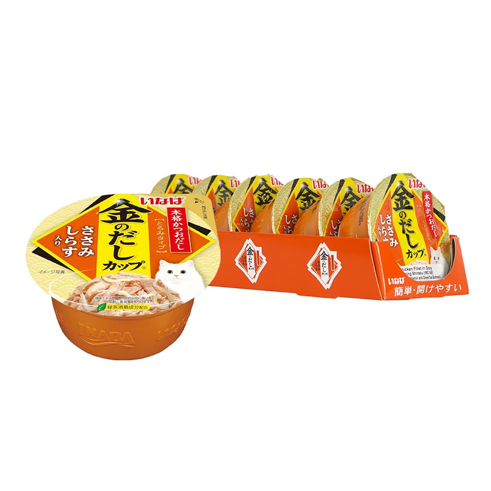 Ciao Kinnodashi Cup Wet Cat Food (Chicken Fillets with Shirasu), 70g x 6