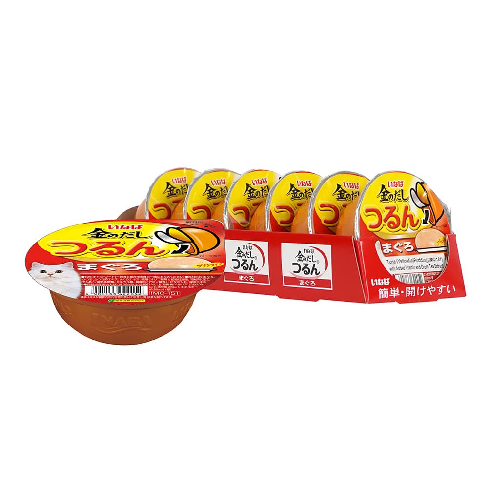 Ciao Tsurun Pudding Cup Wet Cat Food (Yellowfin), 65g x 6