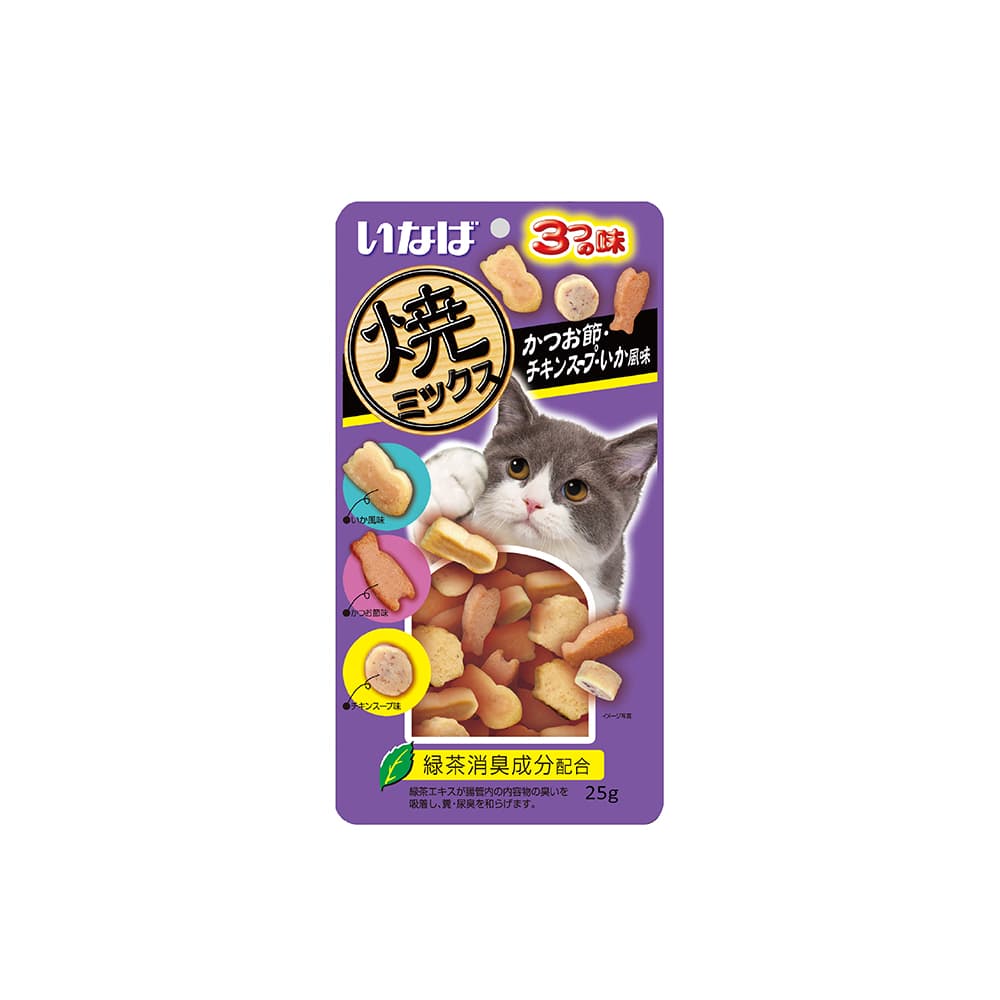 Ciao Soft Bits Cat Treats (Chicken Soup & Squid), 25g