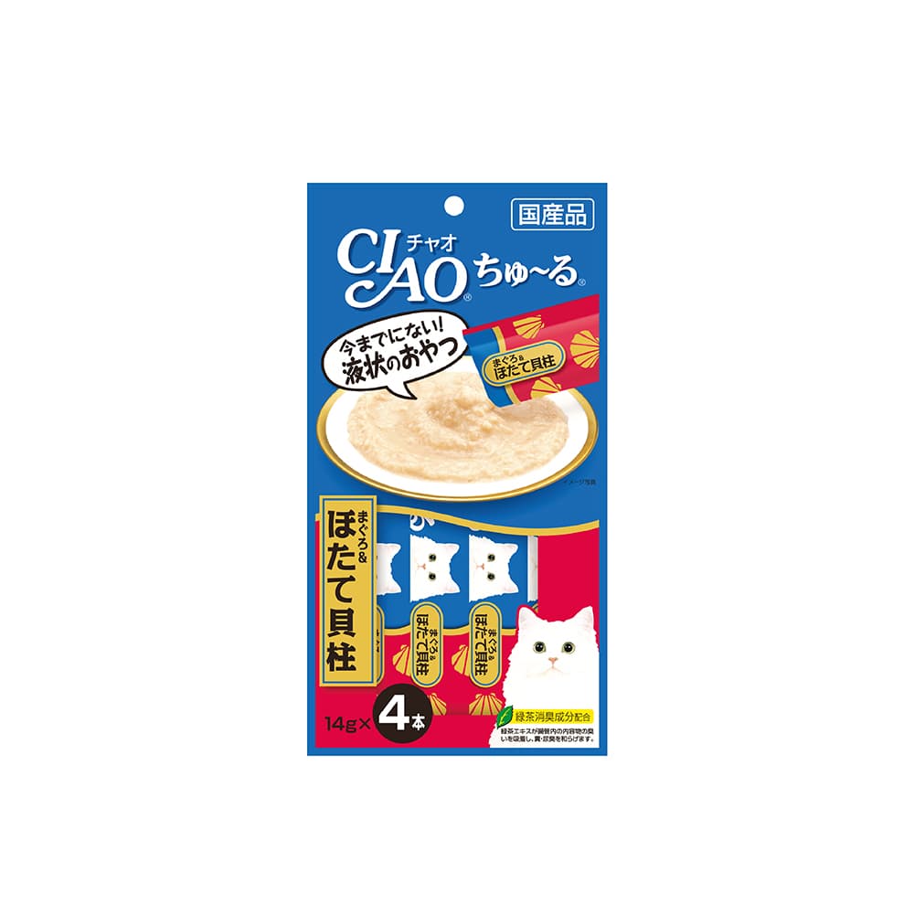 Ciao Churu Cat Treats (Tuna & Scallop), 14g x 4