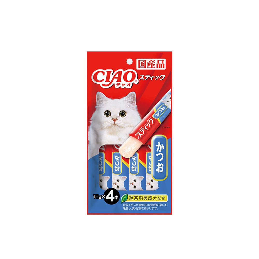 Ciao Churu Stick in Jelly Cat Treats (Katsuo), 14g x 4