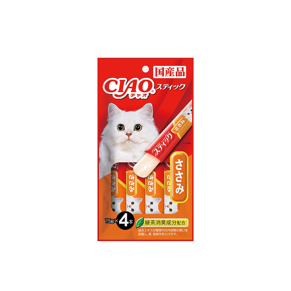 Ciao Churu Stick in Jelly Cat Treats (Chicken), 14g x 4