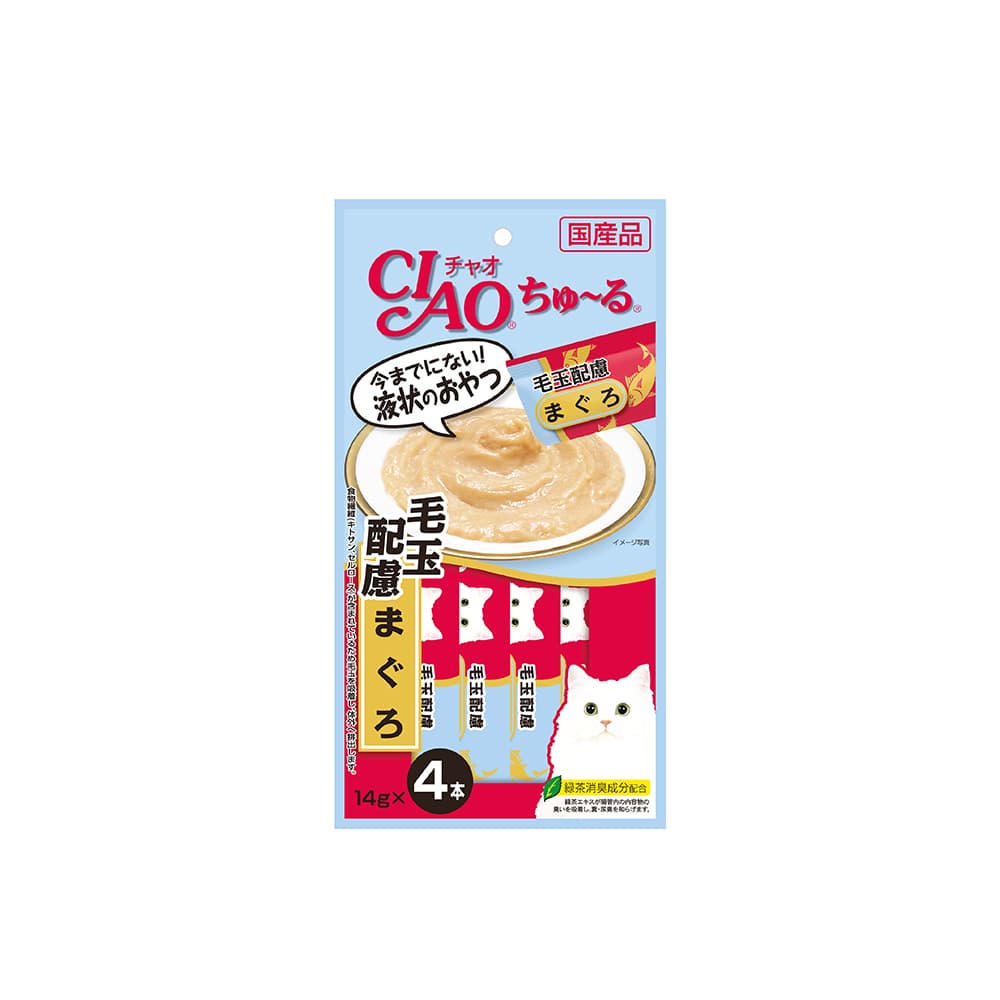 Ciao Churu Cat Treats (Tuna & Fiber), 15g x 4