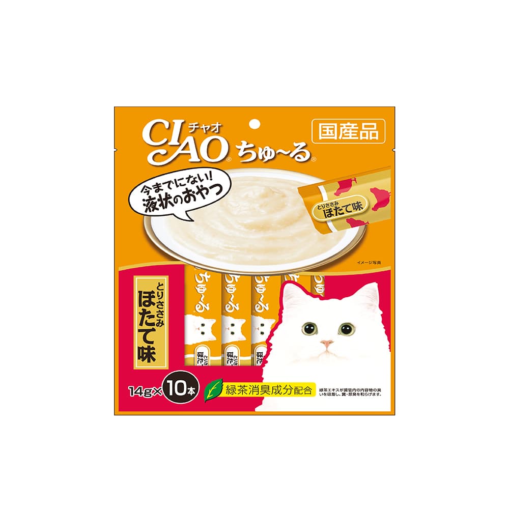 Ciao Churu Cat Treats (Chicken & Scallop), 14g x 10