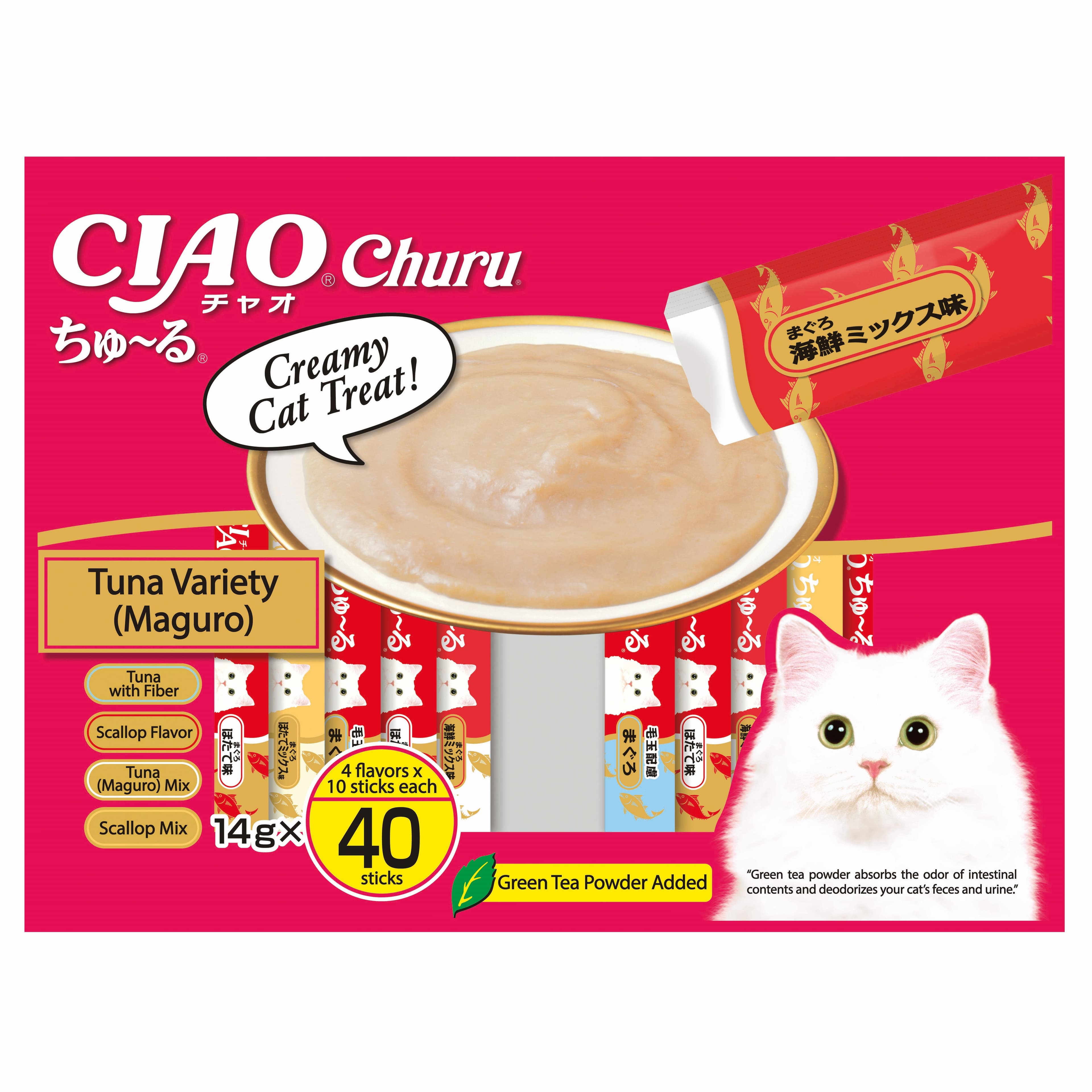 Ciao Churu Jumbo Mix Cat Treats (Tuna & Scallop Mix), 14g x 40