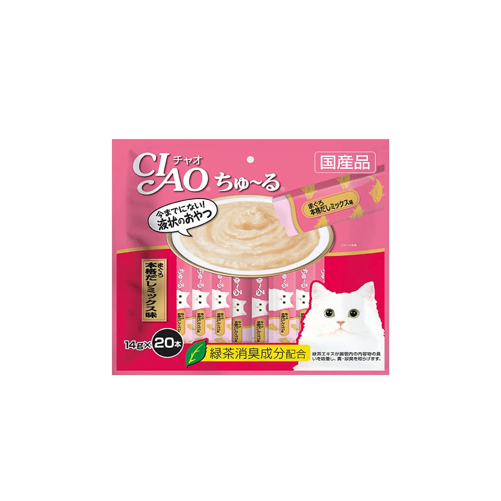 Ciao Churu Cat Treats (Tuna Japanese Broth), 14g x 20