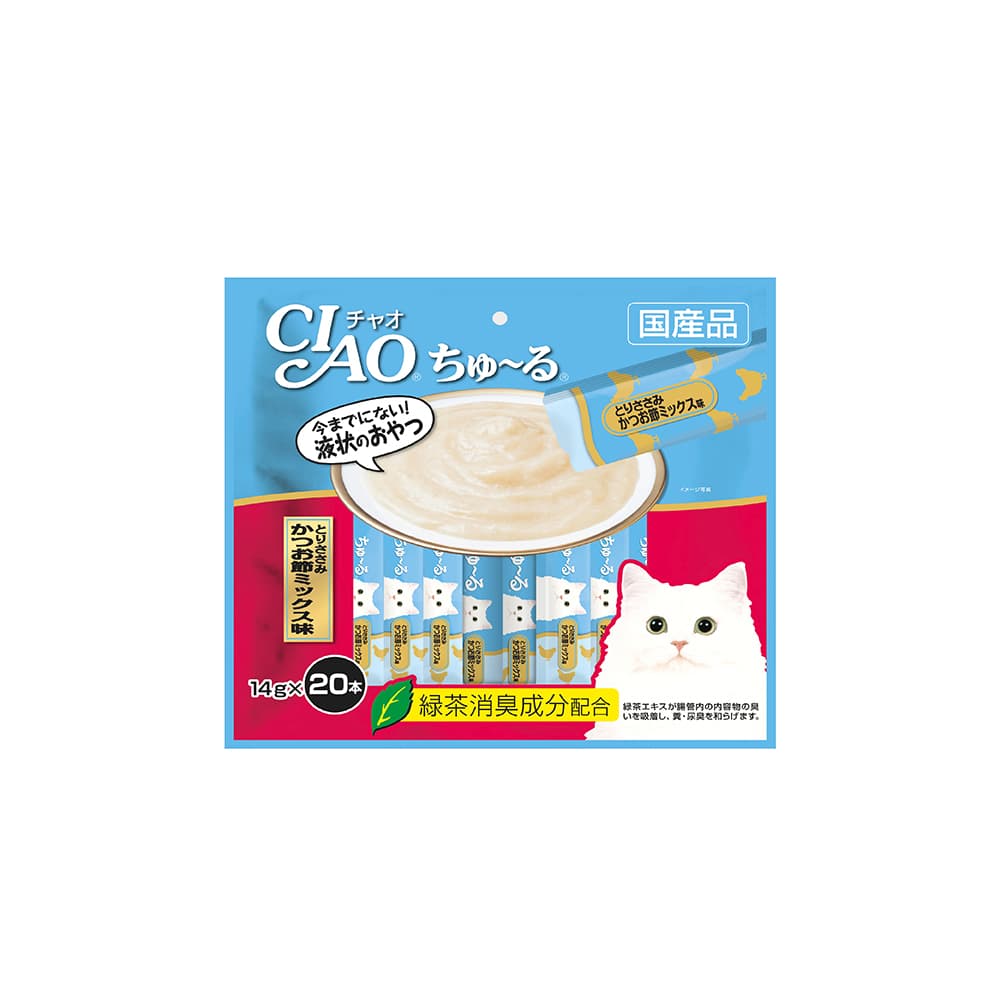 Ciao Churu Cat Treats (Chicken & Bonito), 14g x 20