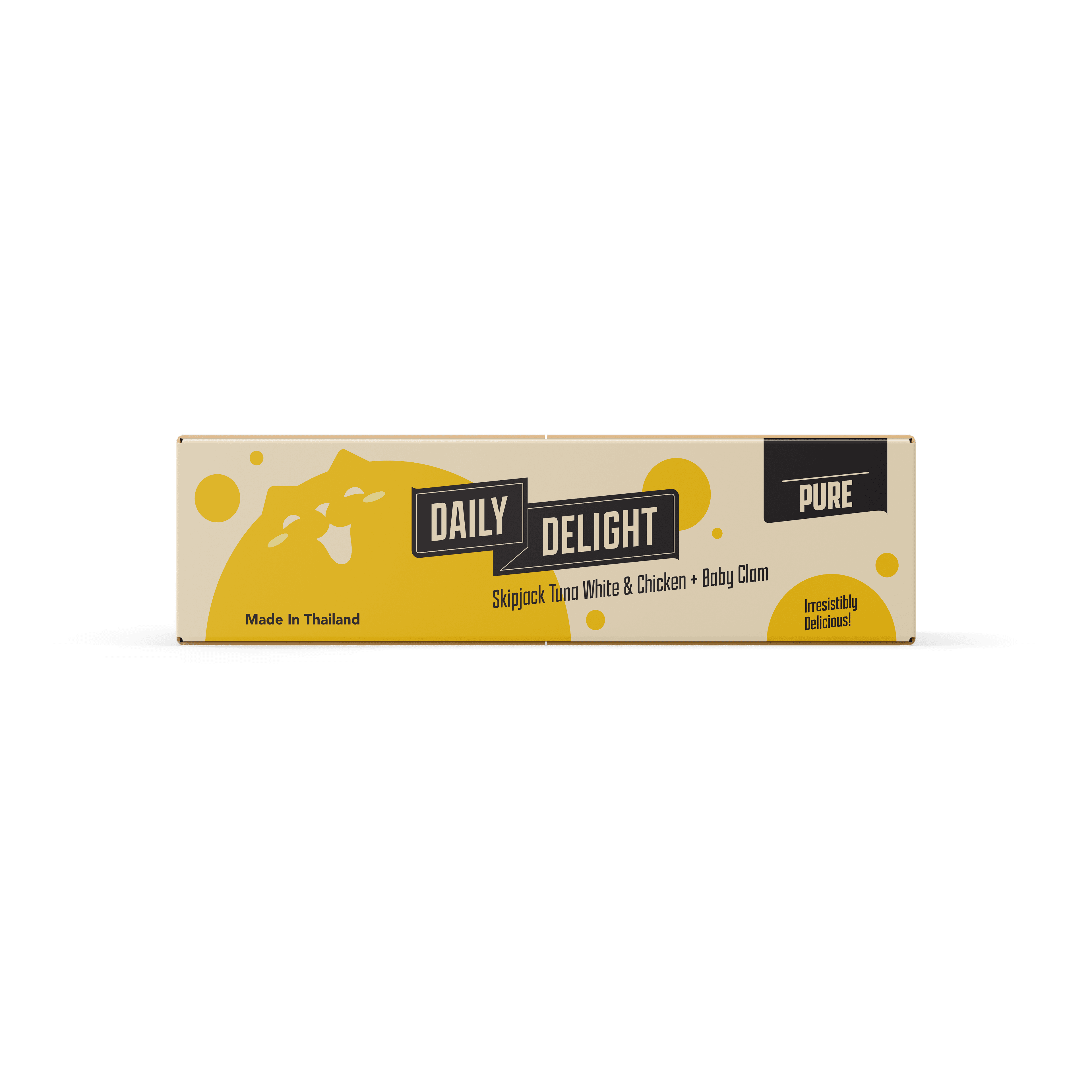 Daily Delight Pure Skipjack Tuna & Chicken Wet Cat Food (Baby Clam), 80g x 24